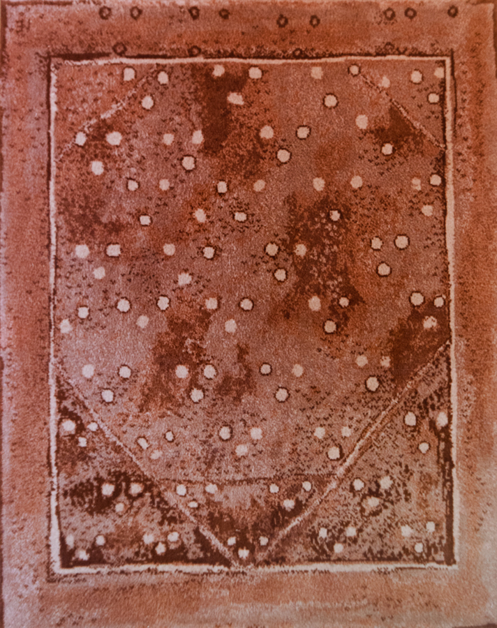 Handwoven wool carpet. Limited edition. 1980's