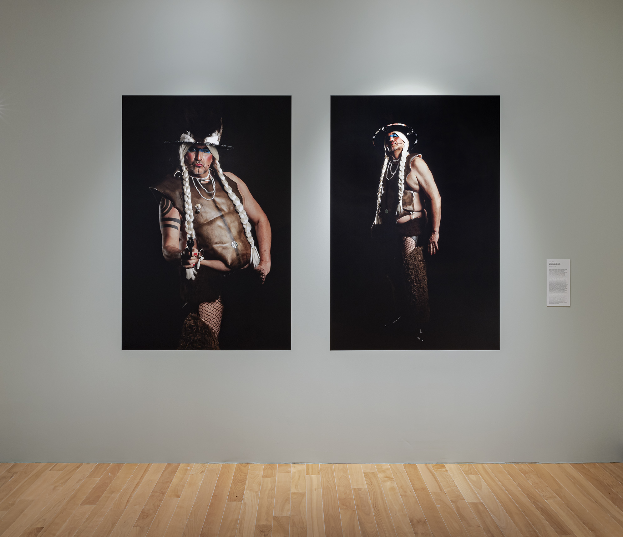 Adrian Stimson, New Born Buffalo Boy, 2022. Digital prints on vinyl.