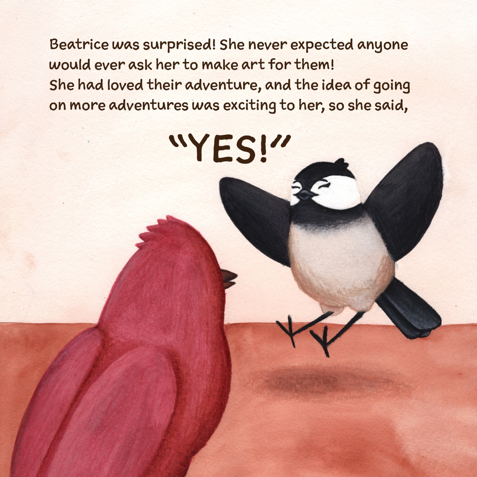 YESWatercolor and colored pencil, Dimensions vary, 2023