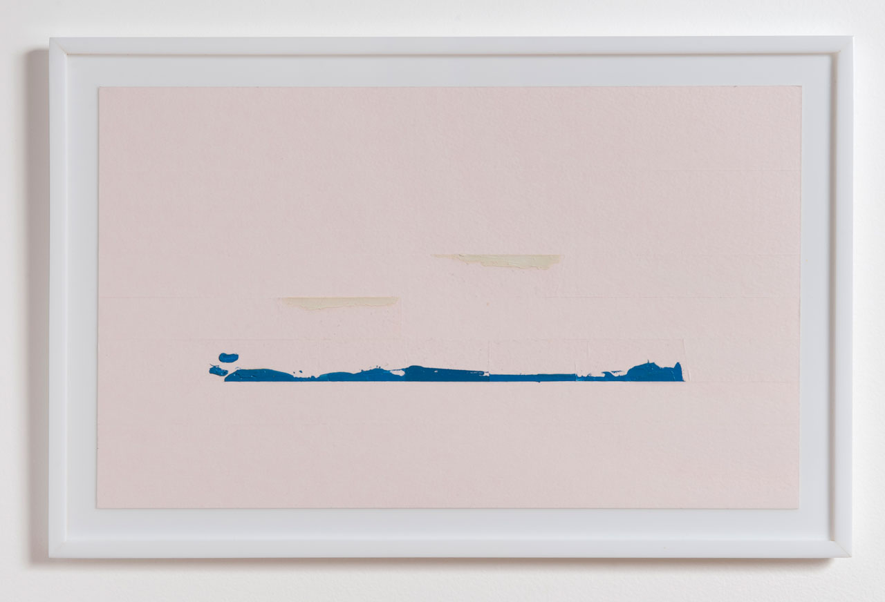 Hortência | Óleo sobre fita adesiva sobre papel | 47x31cm