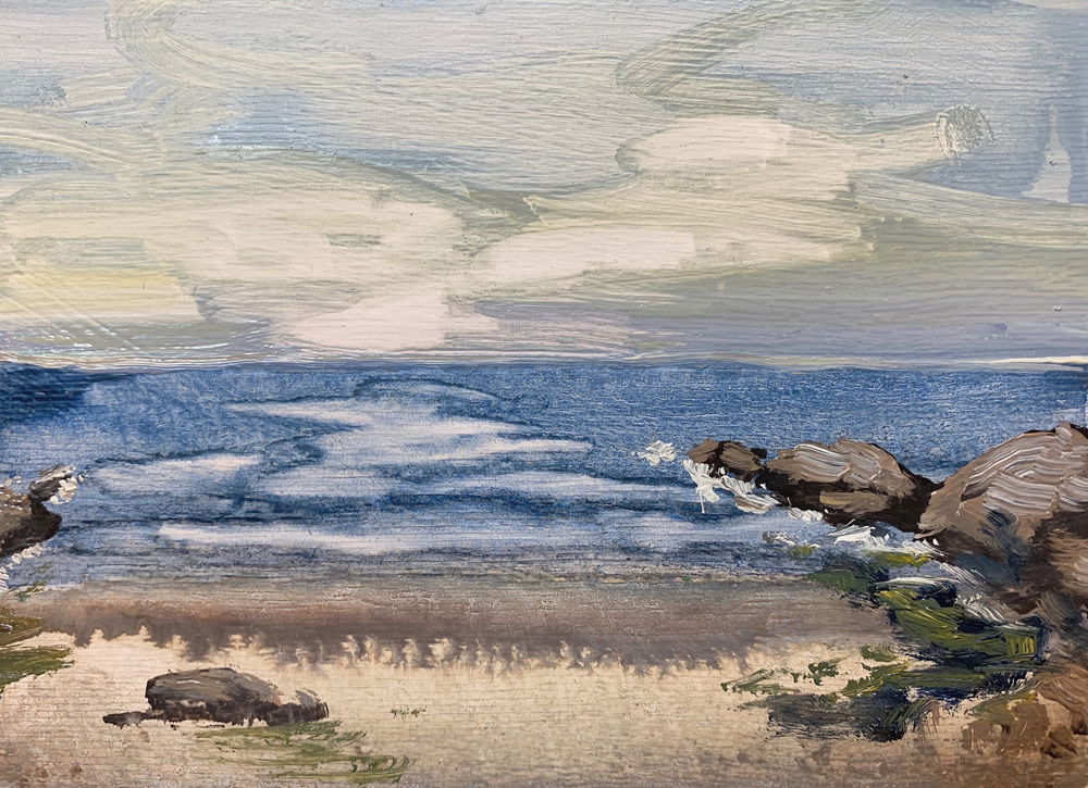 Bay of Fundy, oil on panel, 5 x 7 inches, 2020.