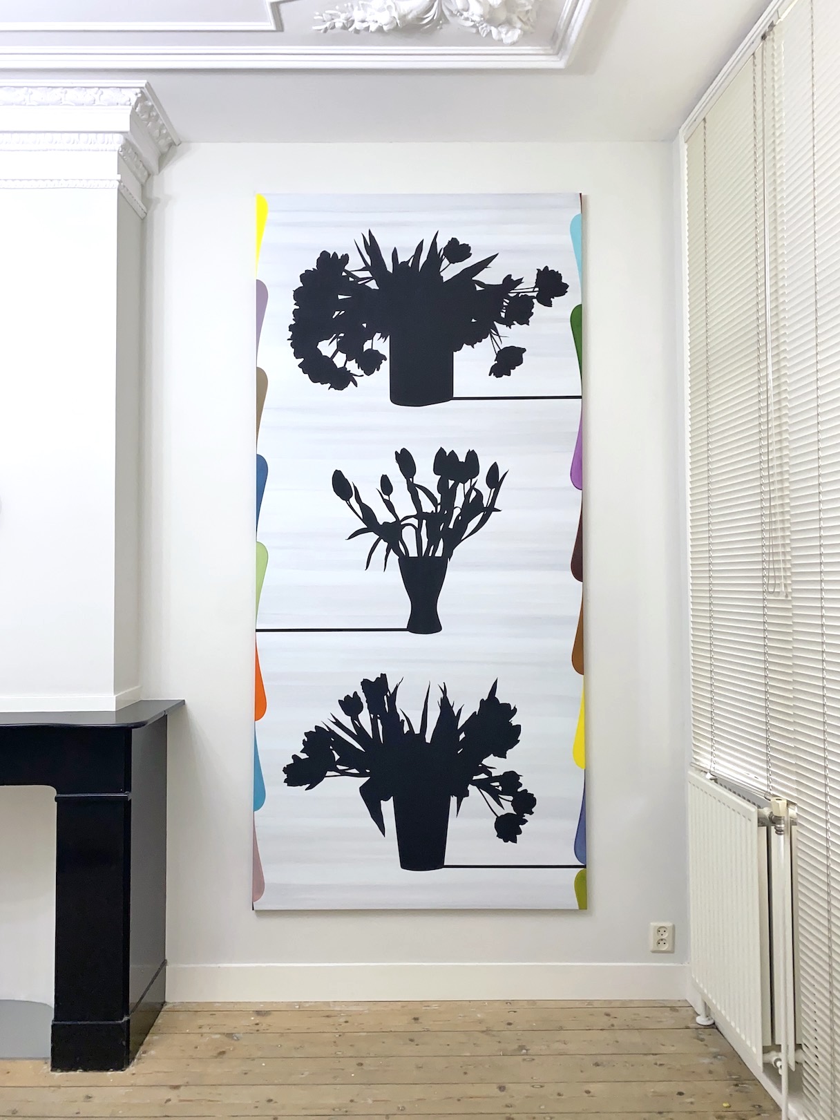 ‘Diversity’, 2023, acrylic on canvas, 250 x 115 cm, collection Ministry of Foreign Affairs of the Netherlands