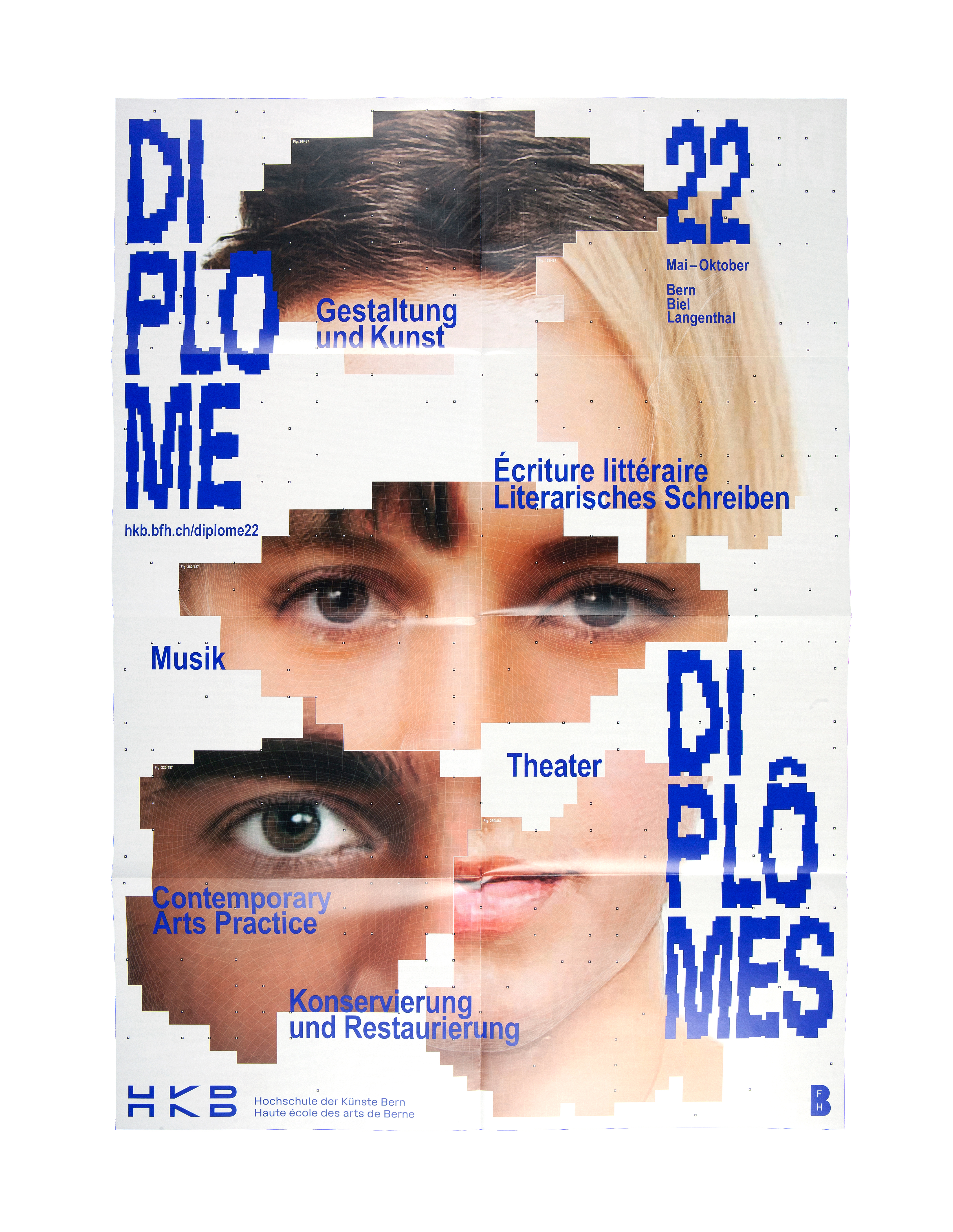 HKB Diplome 22 – A2 Faltplakat, 2022, Zusammenarbeit mit HKB Atelier