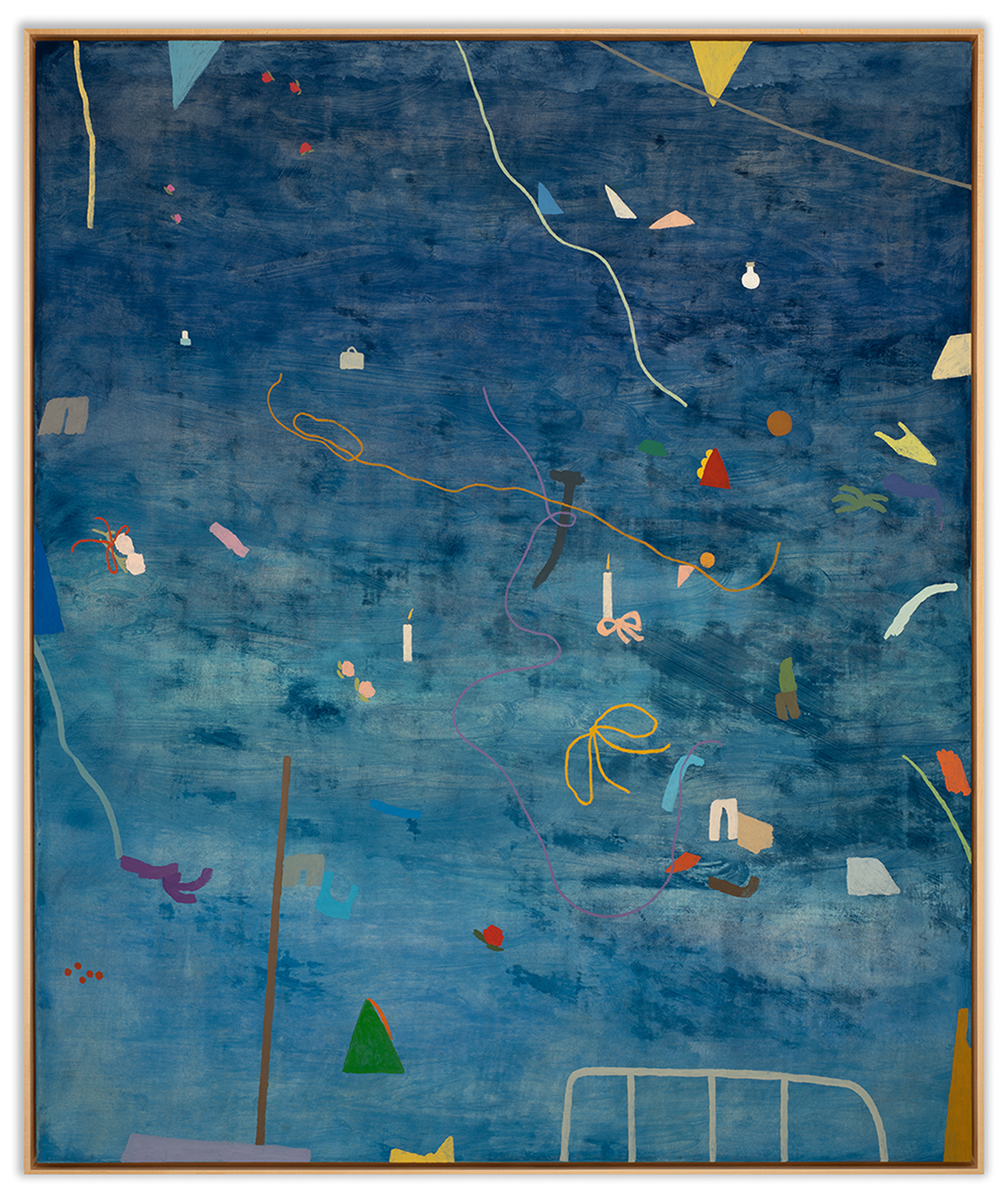 Bed Frame, Candles, Flowers, Bows, 48 x 40", 2022