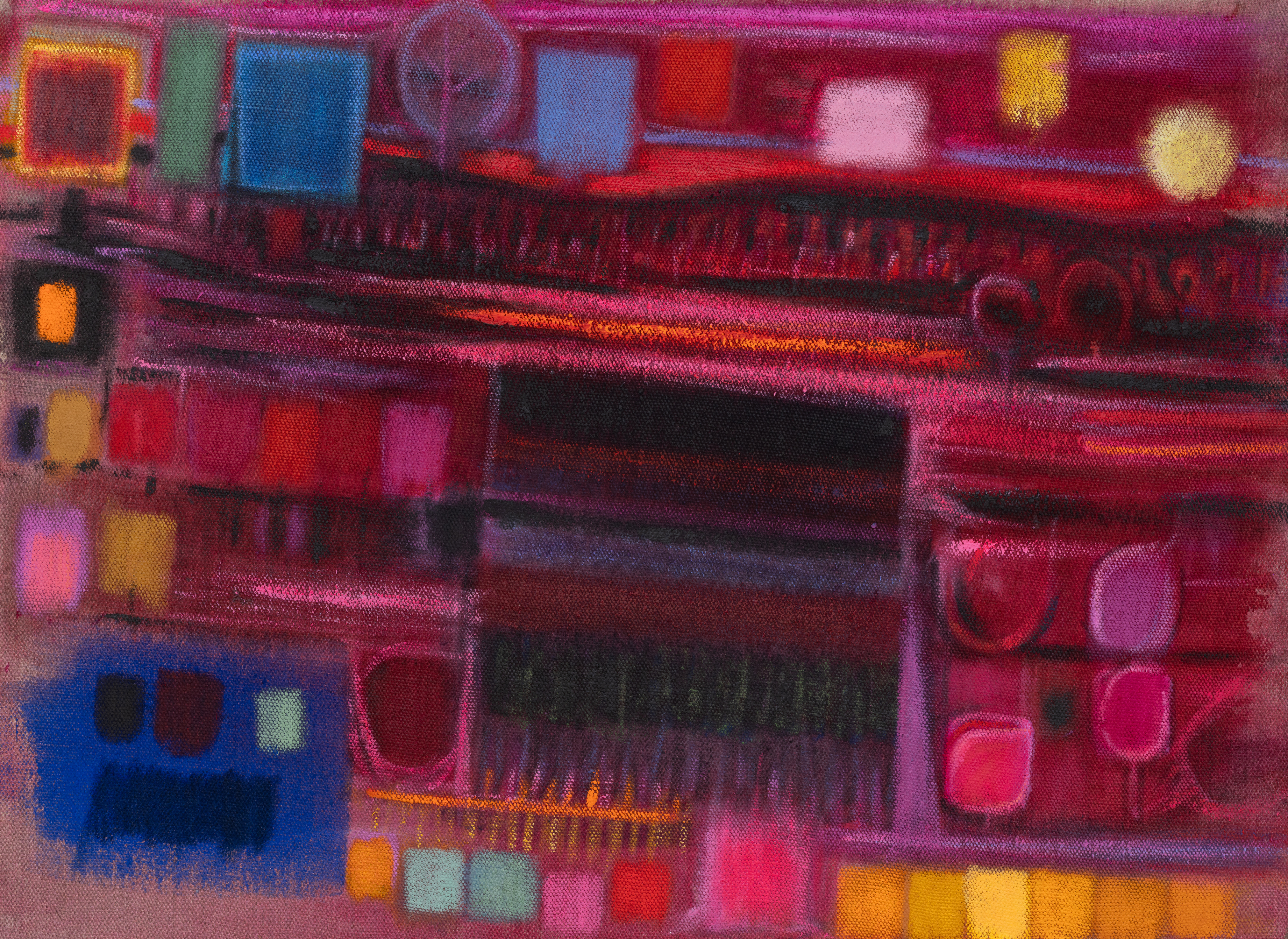 Evelyn's Willow, 27” x 24”, oil and distemper on linen, 2025