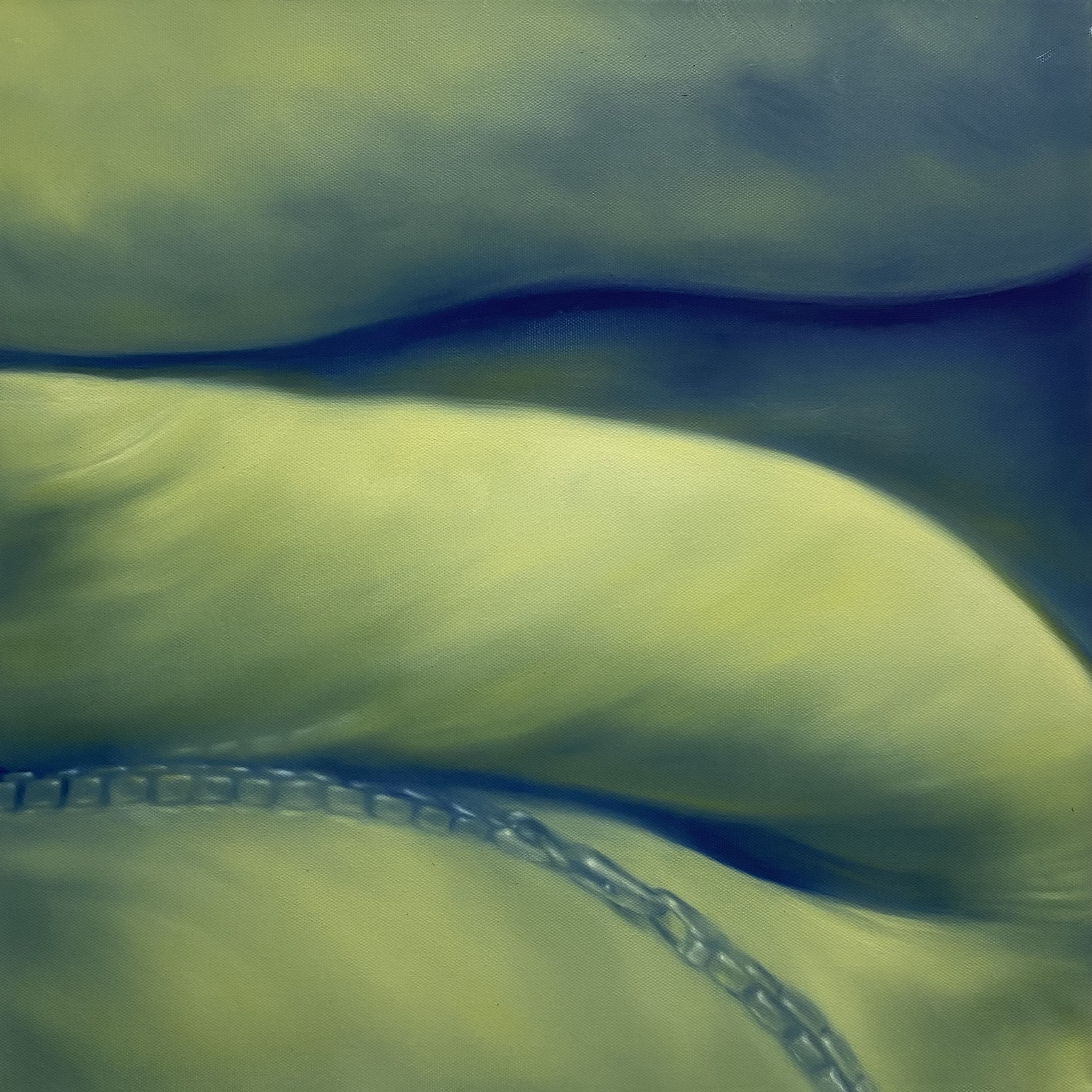 One Thing at a Time, 2021, oil on canvas, 18x18"