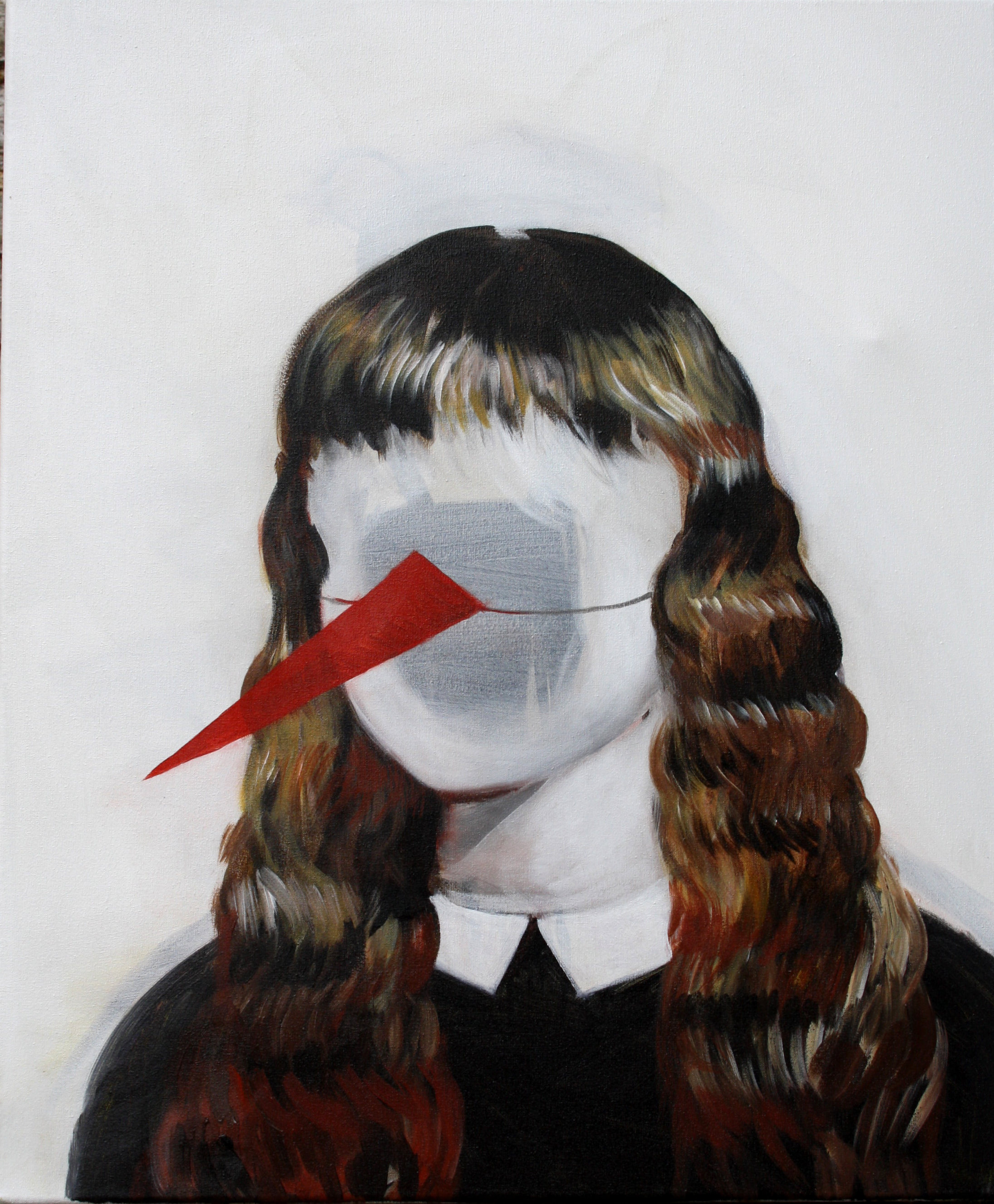 Red nose, acrylic on canvas, 60/50 cm