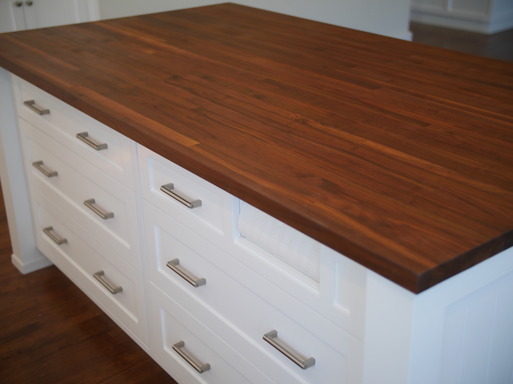 Walnut Butcher Block Island Countertop Treeline Made In Los Angeles