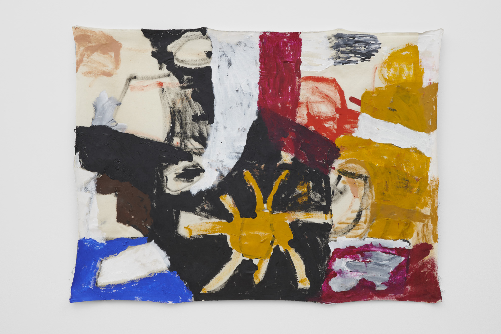 Untitled, 2019 &ndash; Acrylic on fabric, 76.2 x 101.6 cm 