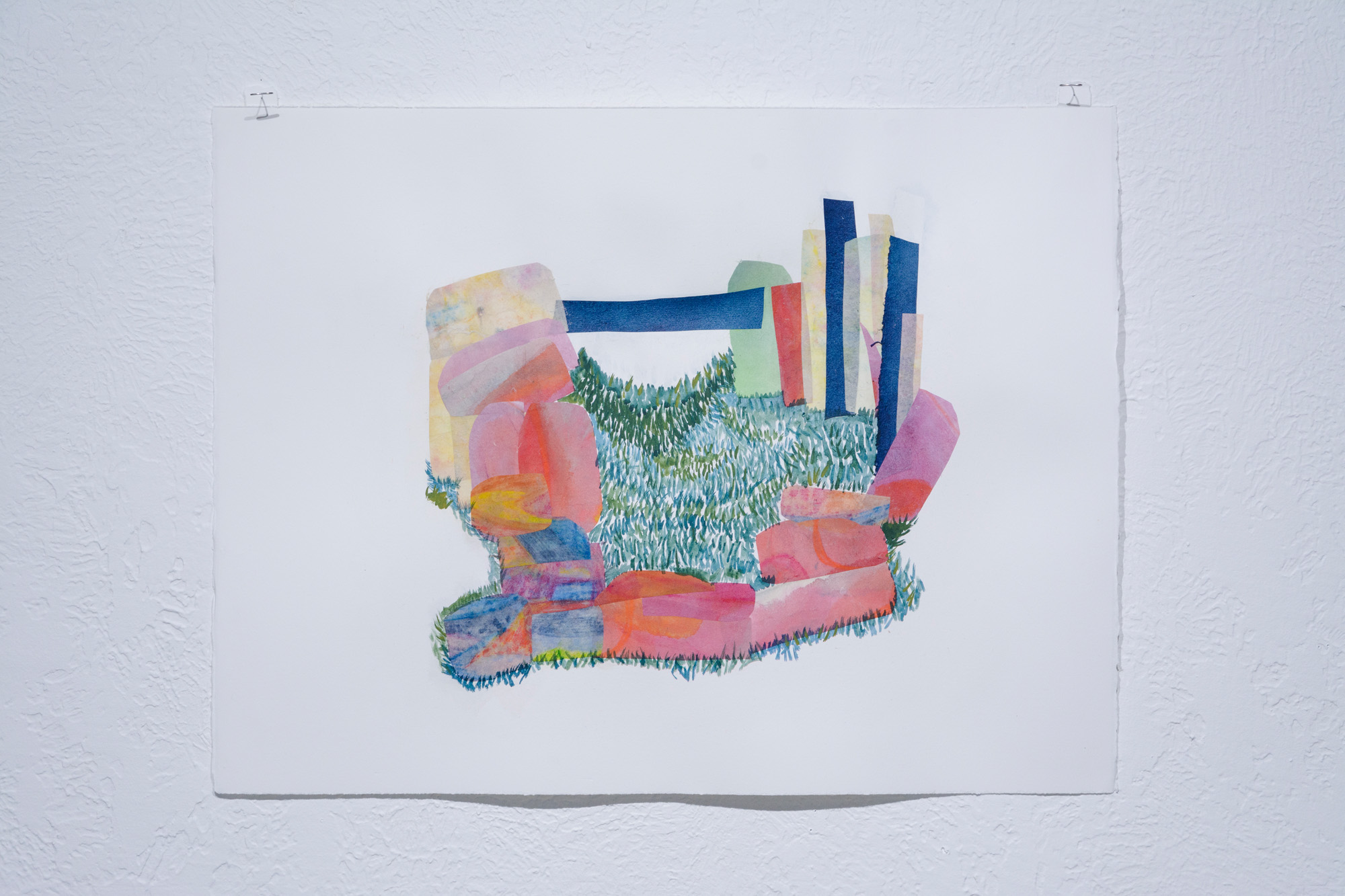 The Sitting Structure, collage and gouache on paper, 2020