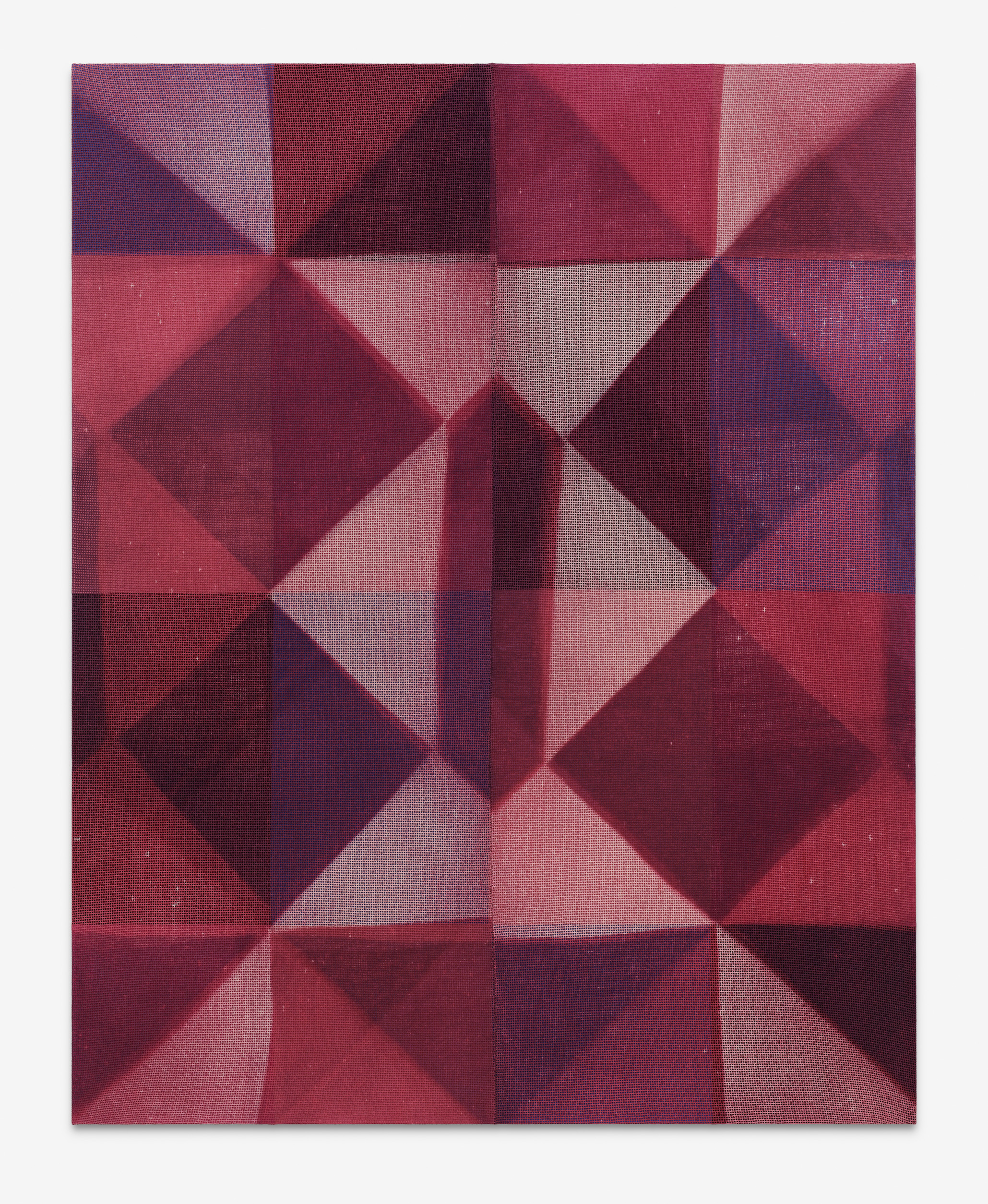 untitled, 220x160cm, dye and bleach on mesh fabric, 2019 