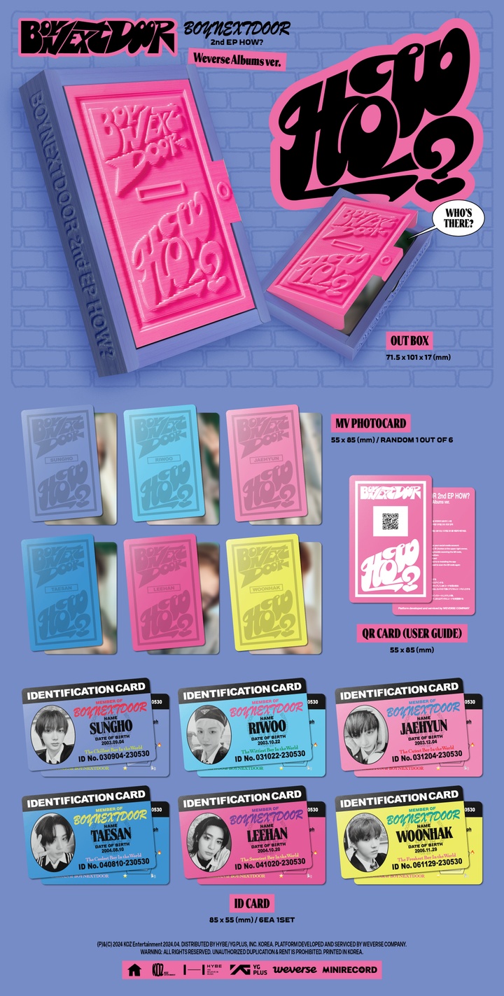 BOYNEXTDOOR 2nd EP 'HOW?' Album Design(Graphic Design by Graphic Design by Plafla)