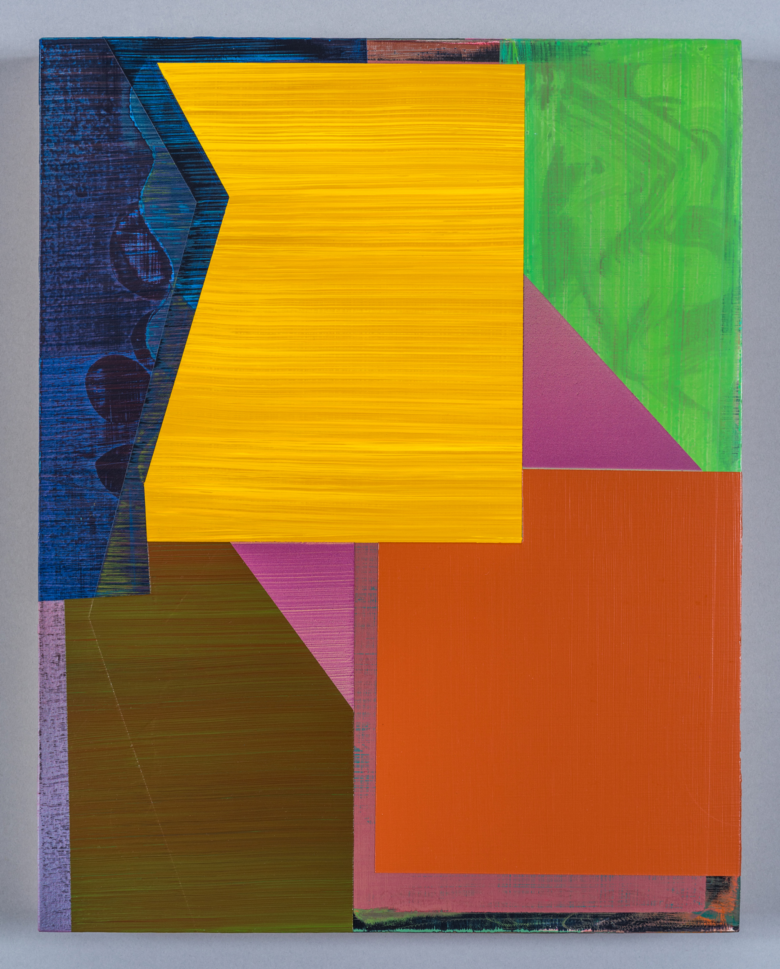 Fortified, 2021, acrylic on panel, 14 &times; 11&rdquo;.