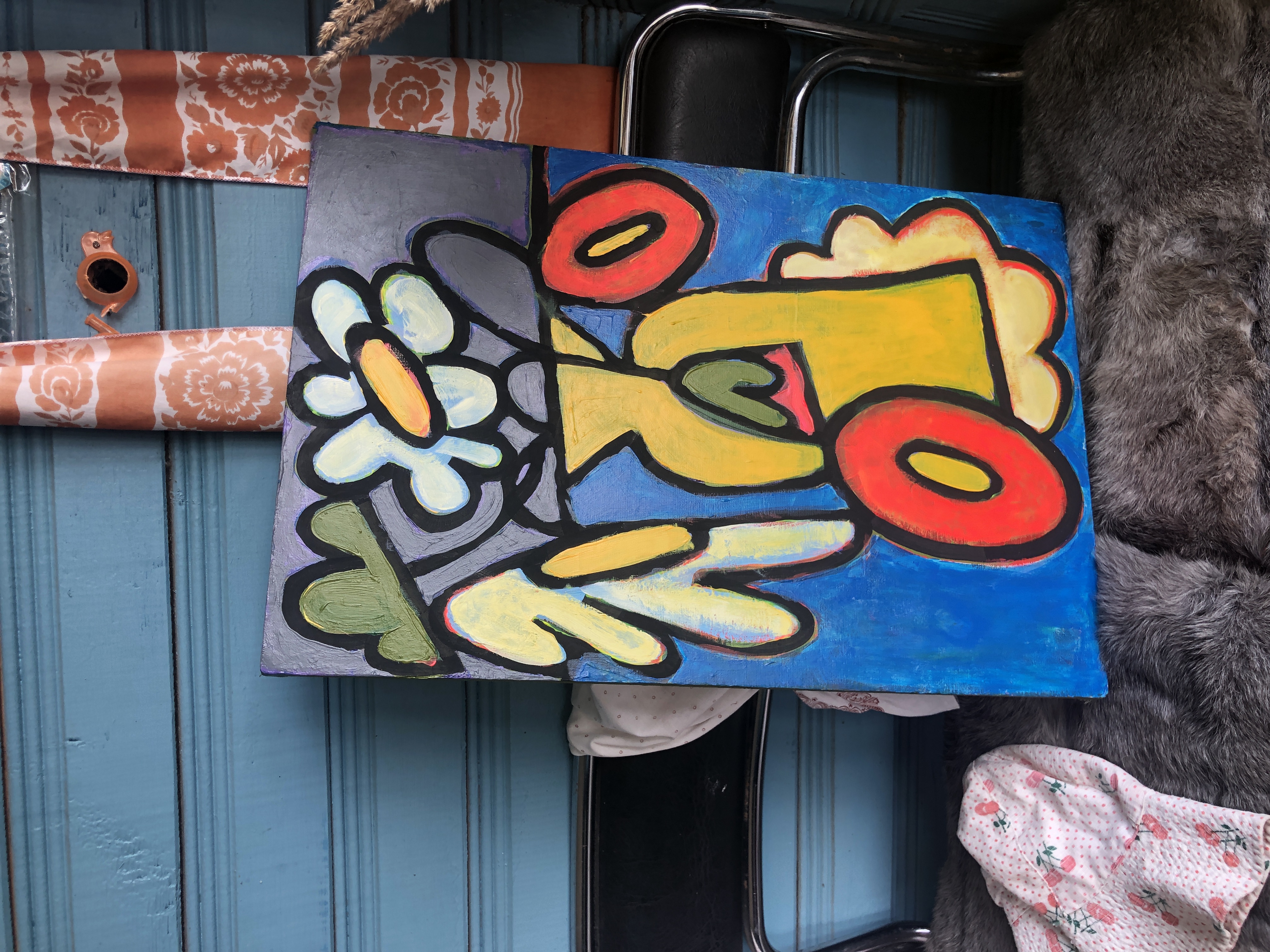 Painting on the veranda