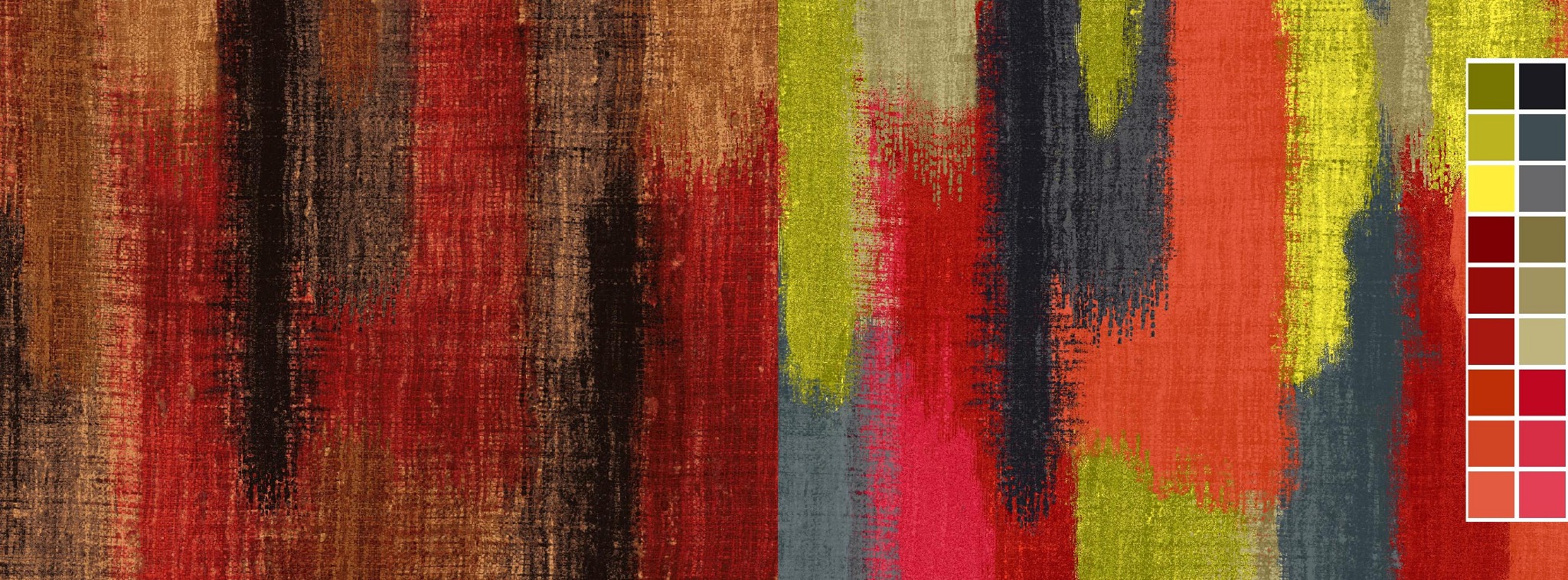 brushstroke technique color separated