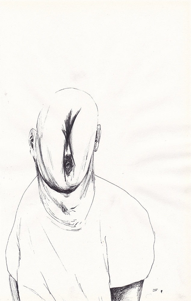 I'm not the only one, 2018, pen on paper, 24.1*17(cm)