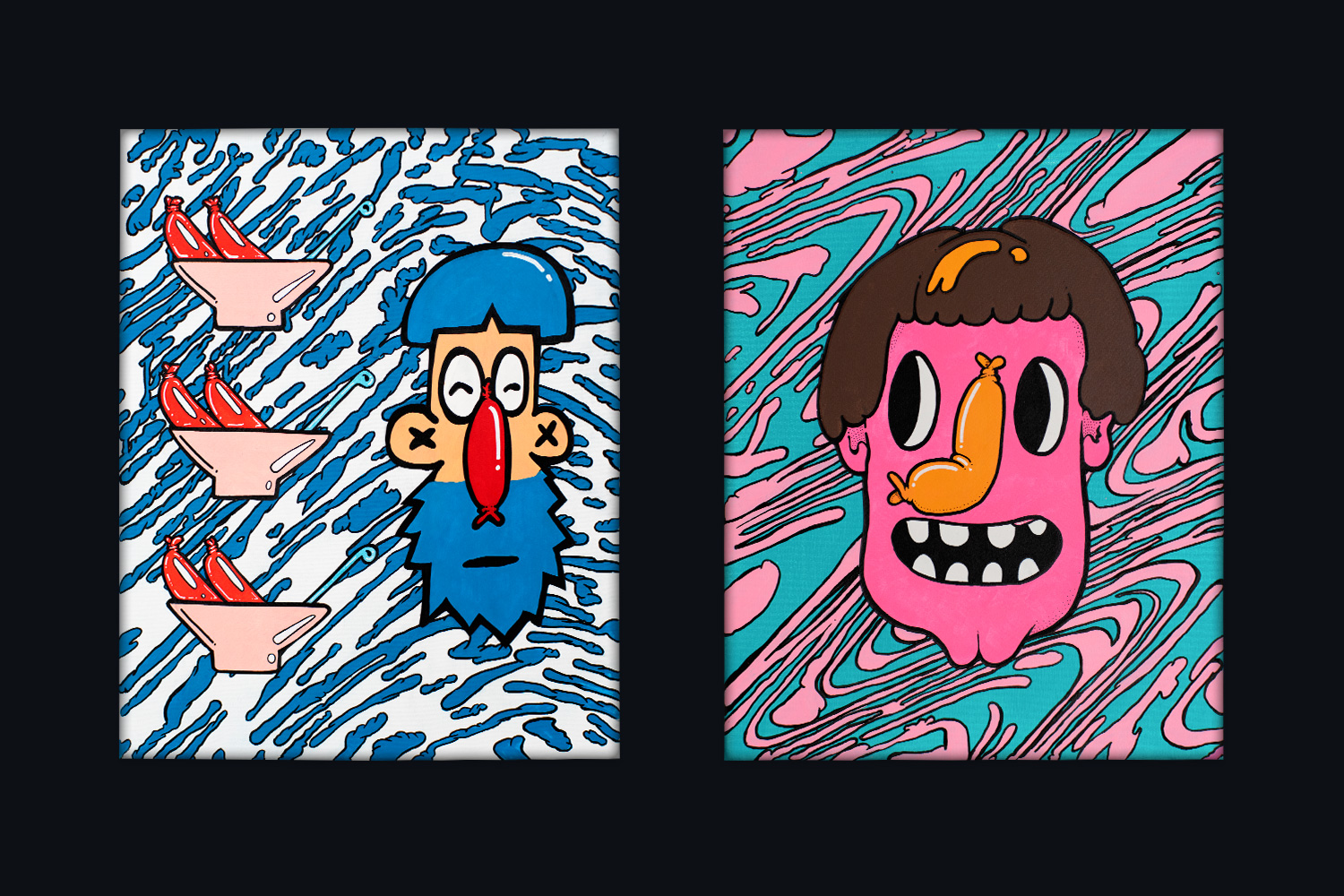 SAUSAGE MAN | ACRYLIC ON CANVAS 