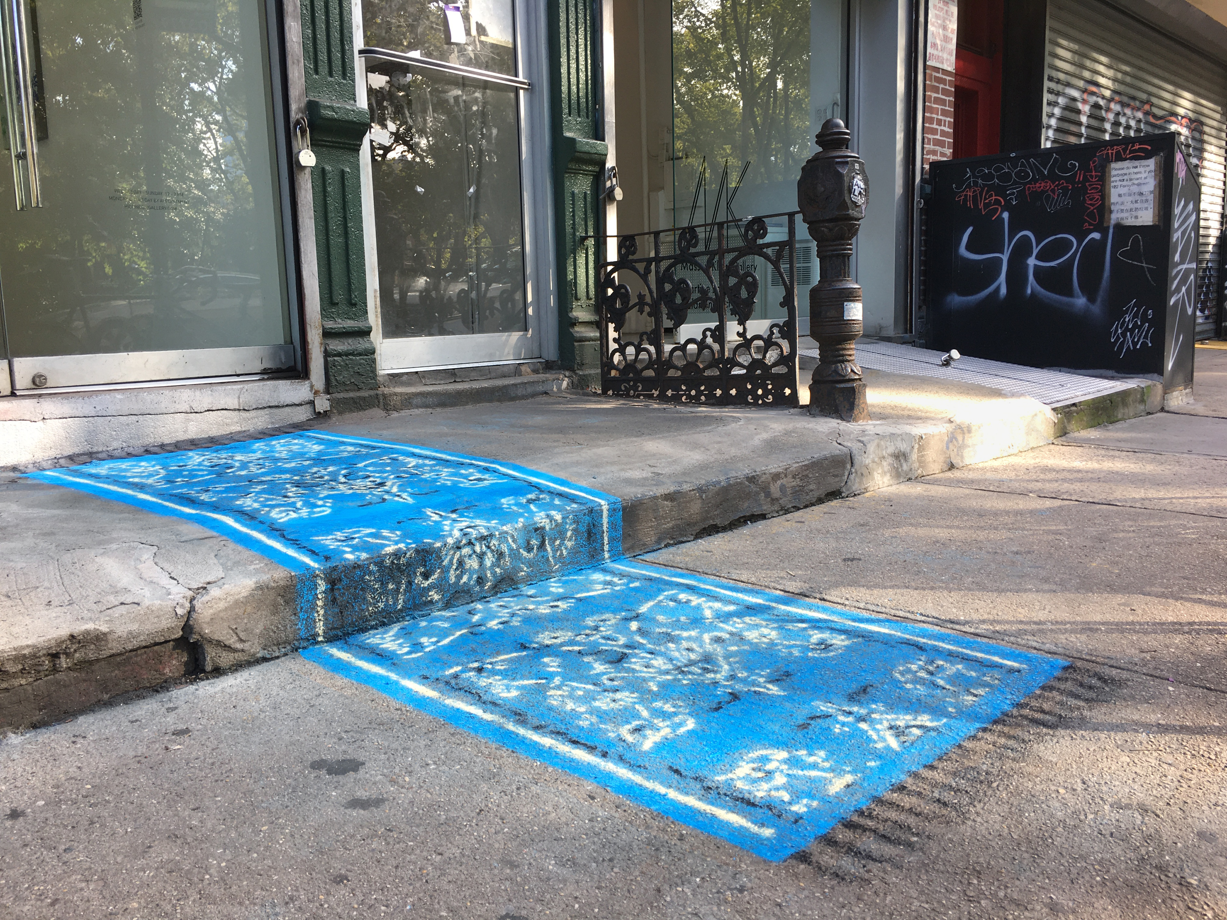 Untitled, 2020, chalk, 112" x 36"