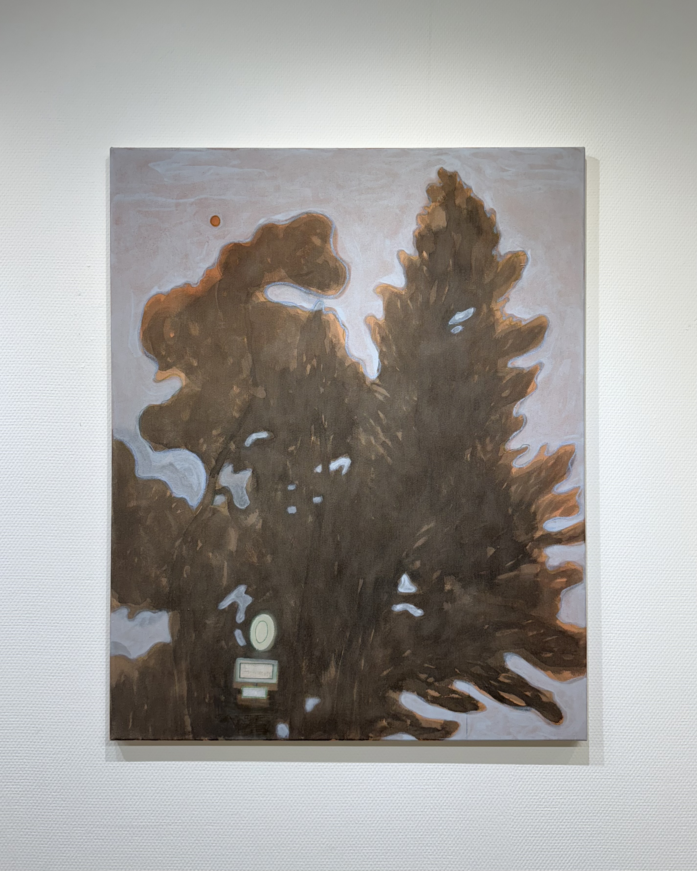 Slow dance, 2025, Acrylic, ink, pastel and pencil on unwashed cotton, 100 x 80 cm