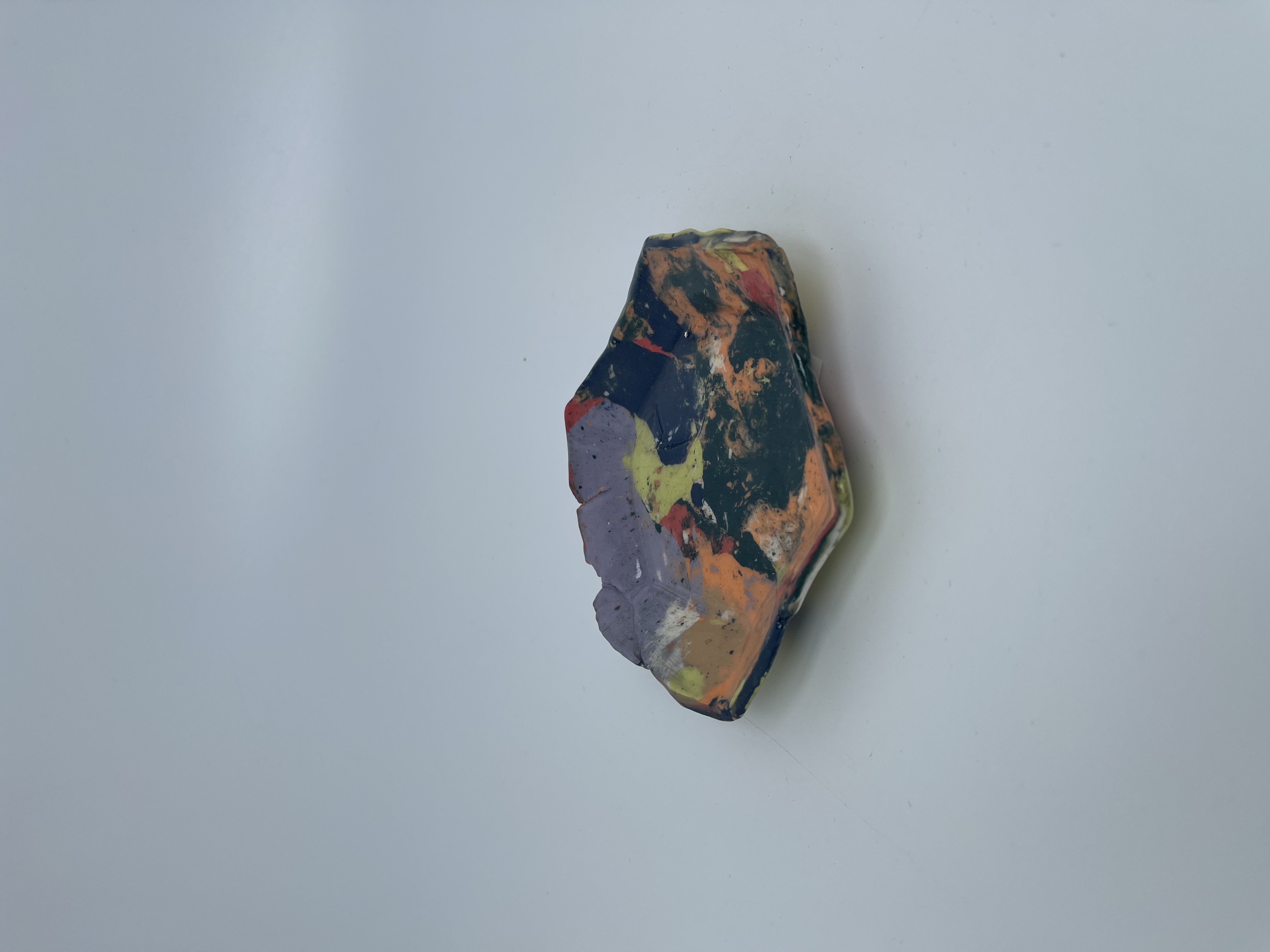 Nerikomi Plate,Colored Porcelain, 2023