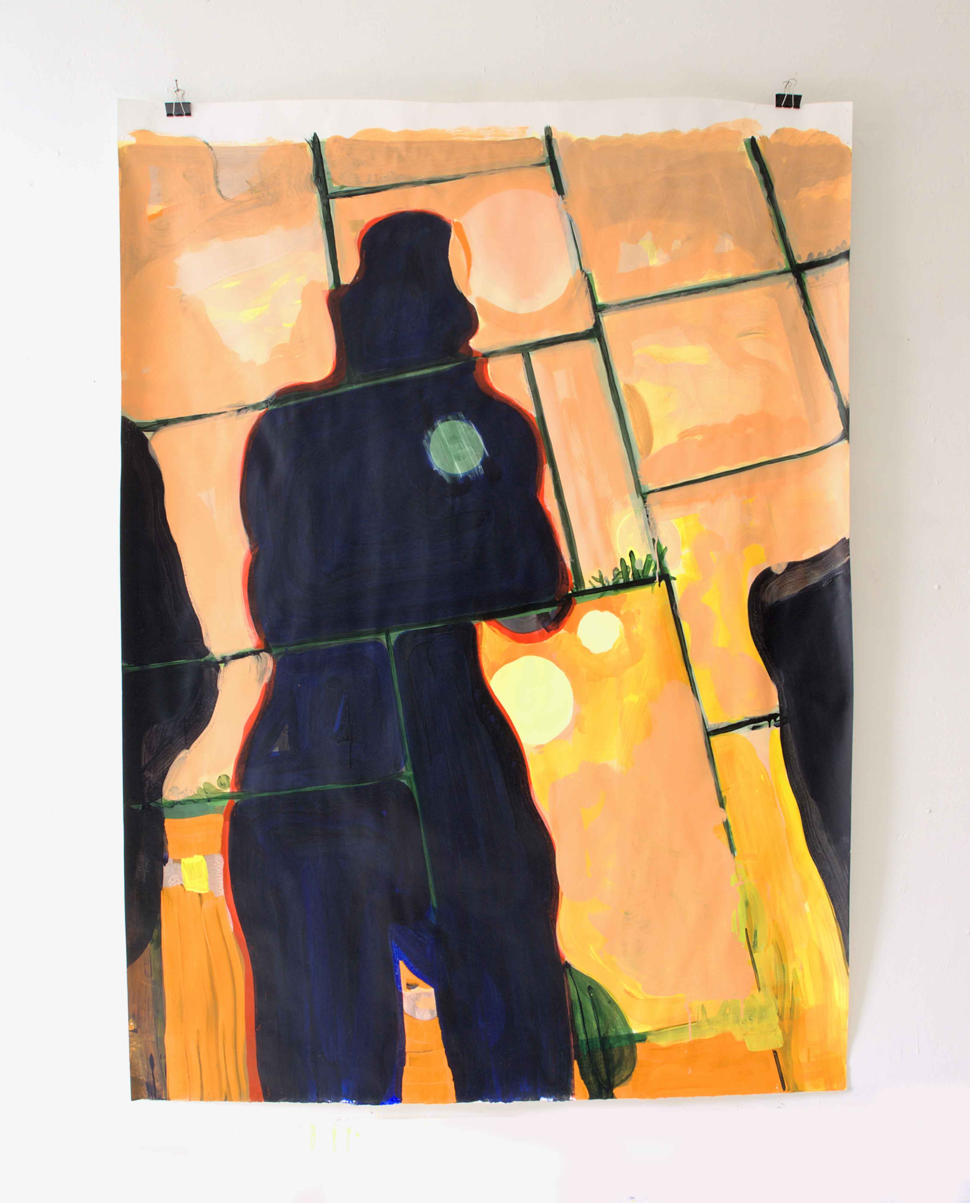 Shadow Tiles  150 cm x 200 cm, acrylic on paper, 2023