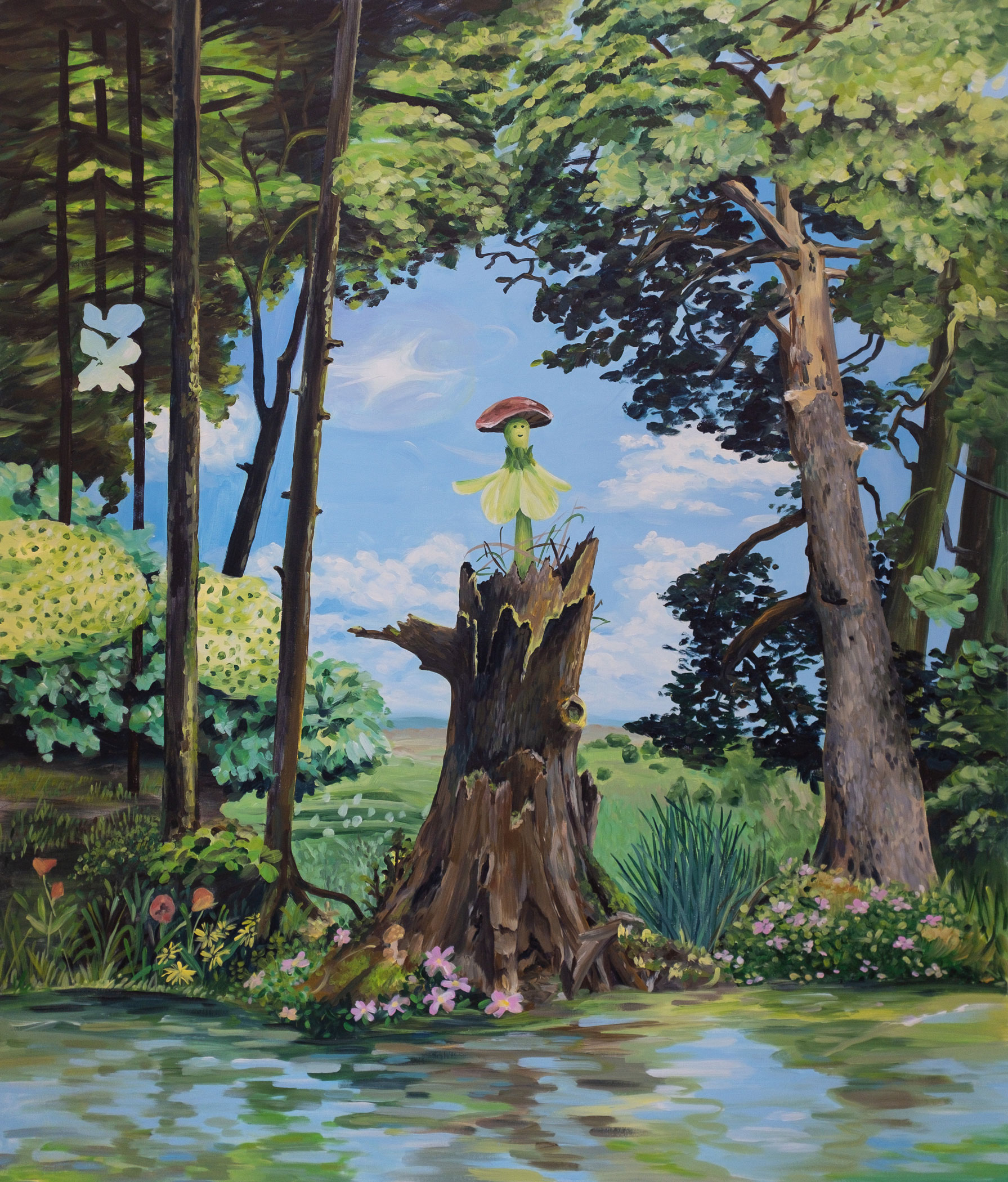 "Near the river", 2025, acrylic on canvas, 130x110 cm