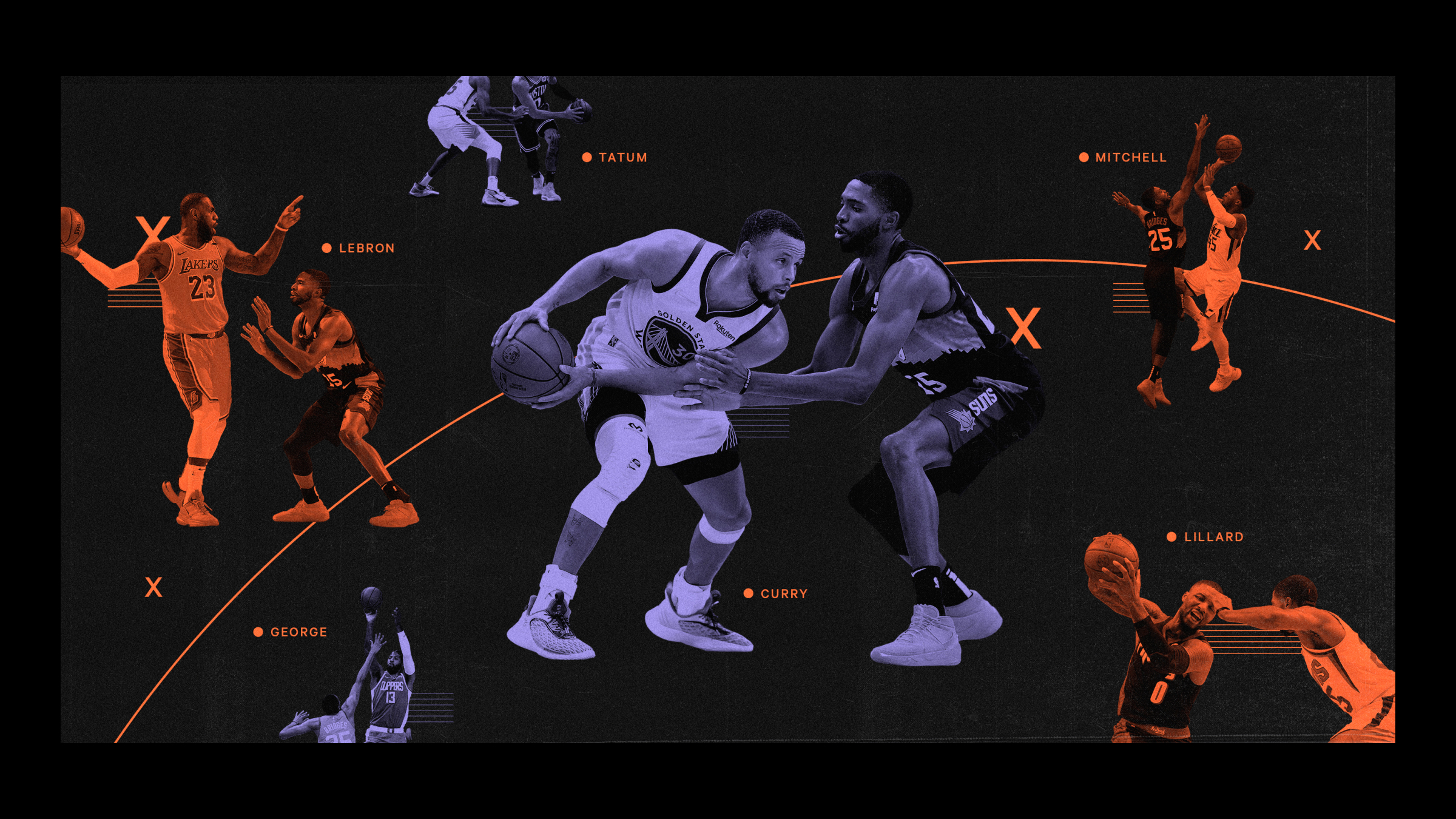 "Stalker of legends: How the Suns&rsquo; Mikal Bridges has become a modern-day stopper"  //  Illustration for The Athletic