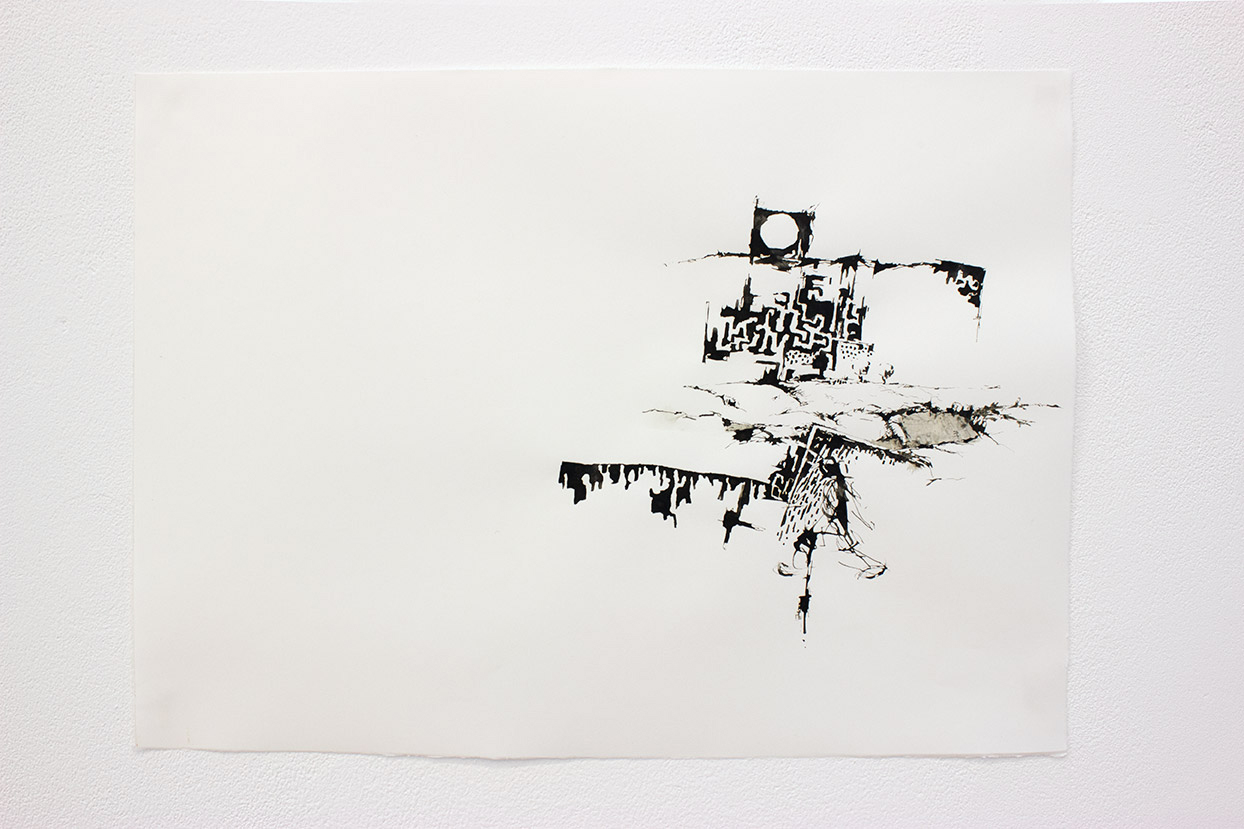 Desert Mouse, oak-gall ink, 19" x14