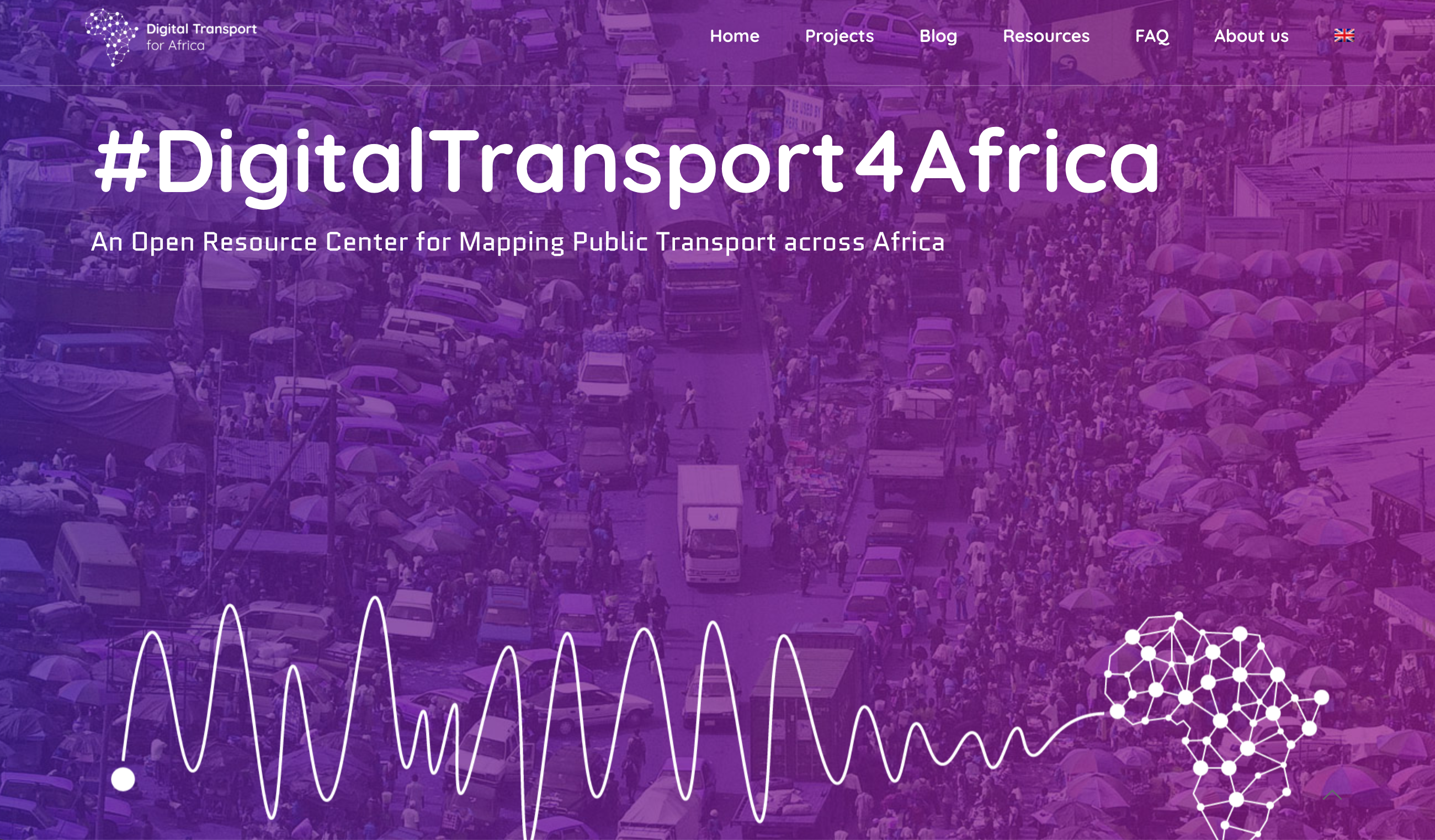 Homepage of DT4A (Africa)