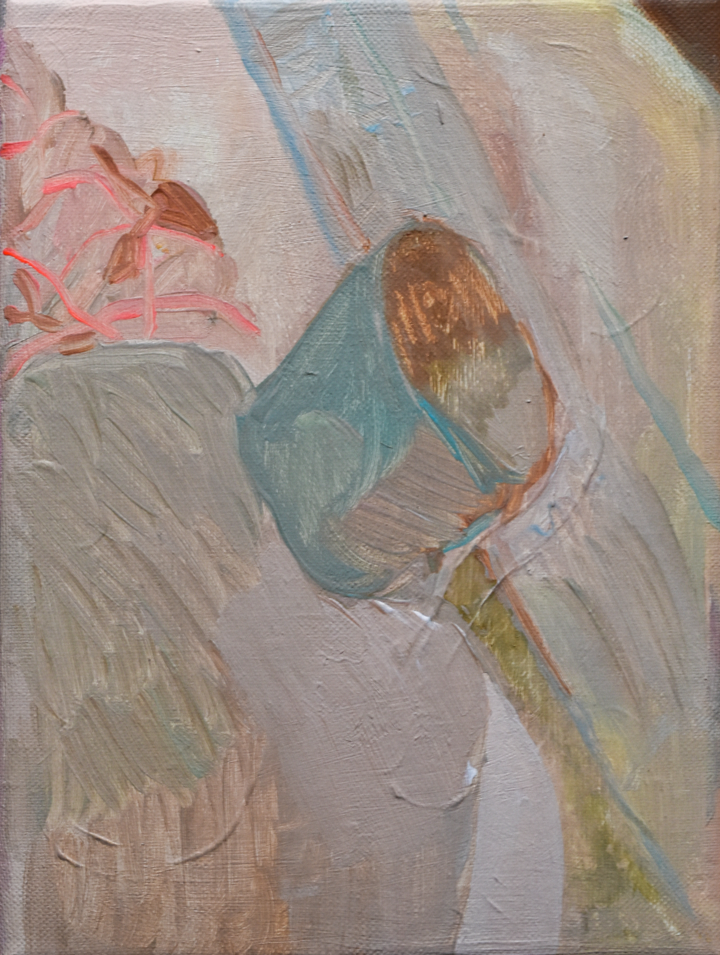 Warmth, acrylics on linen, 18 x 24 cm, 2022