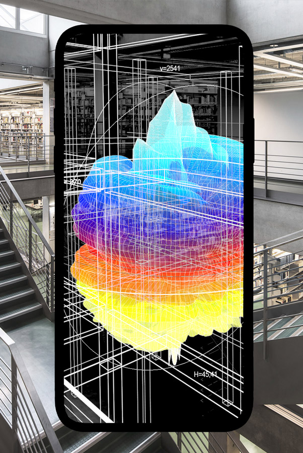 Physical space can be augmented with embedded digital contents, like 3D images/videos, sound, etc. 