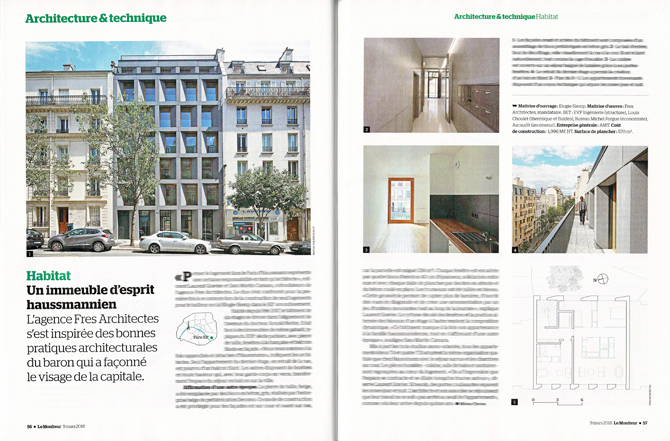 09/03/2018 - PUBLICATIONLes 9 logements sociaux Avenue Netter ont été publiés dans Le Moniteur