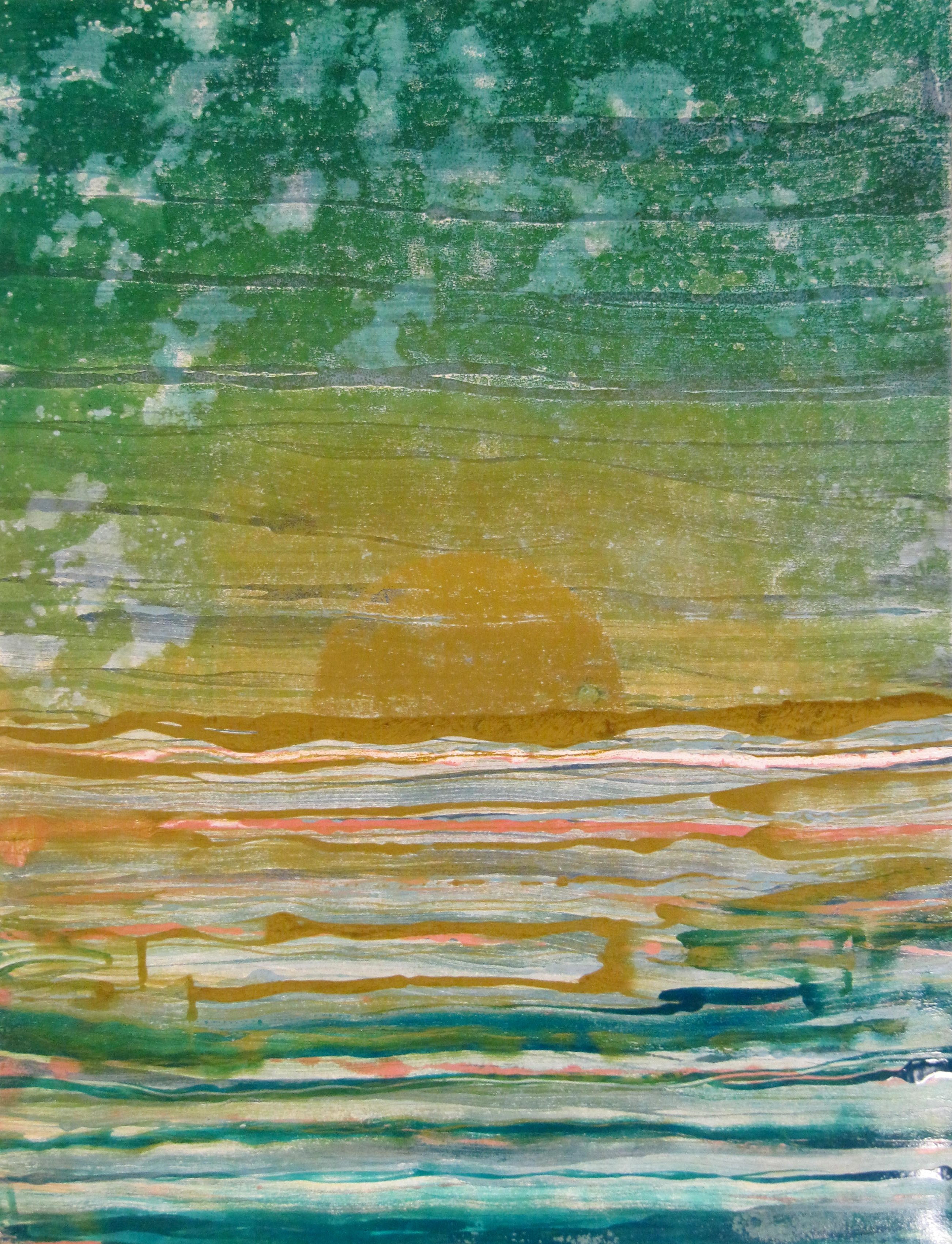 Morno Sunlight Hits Just Right, 18 x 23.5 inches, monotype on paper