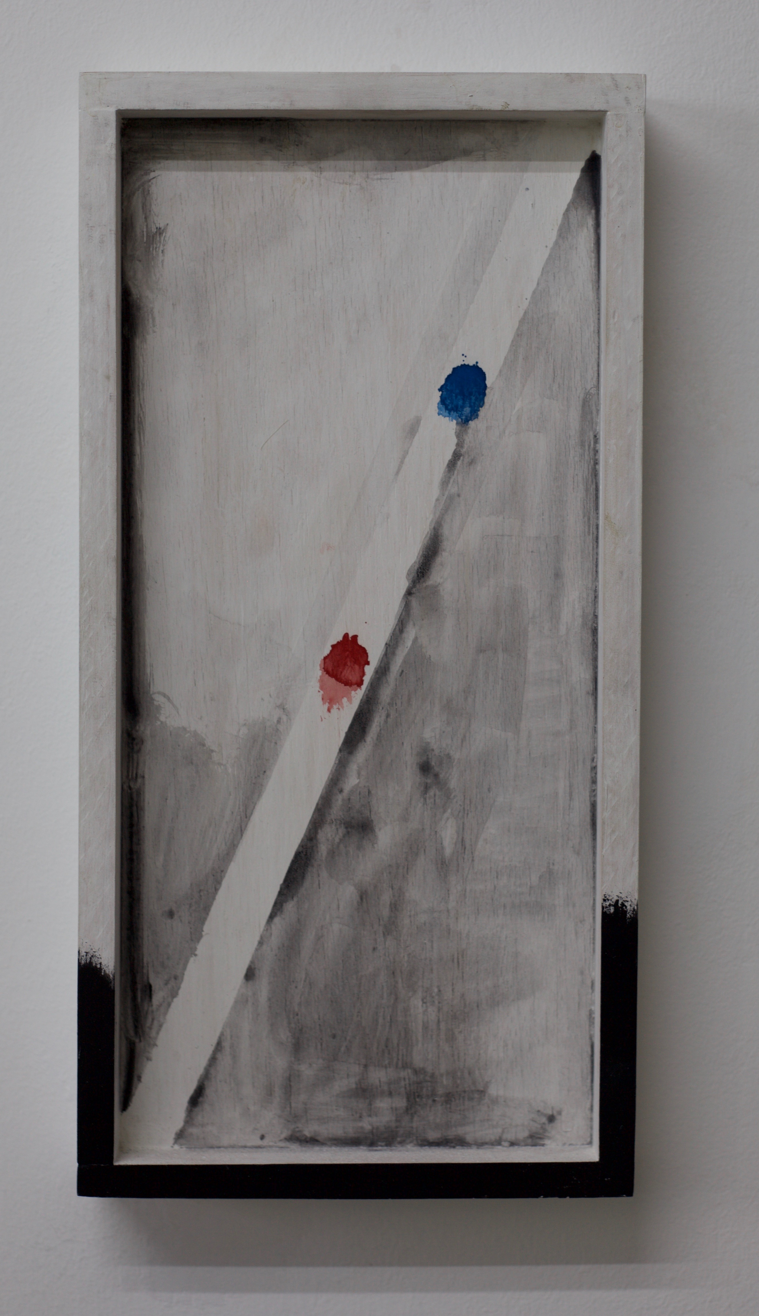 Parking Lot Painting, 2017, ink and acrylic on wood, 35 x 17.5 x 3.5 cm