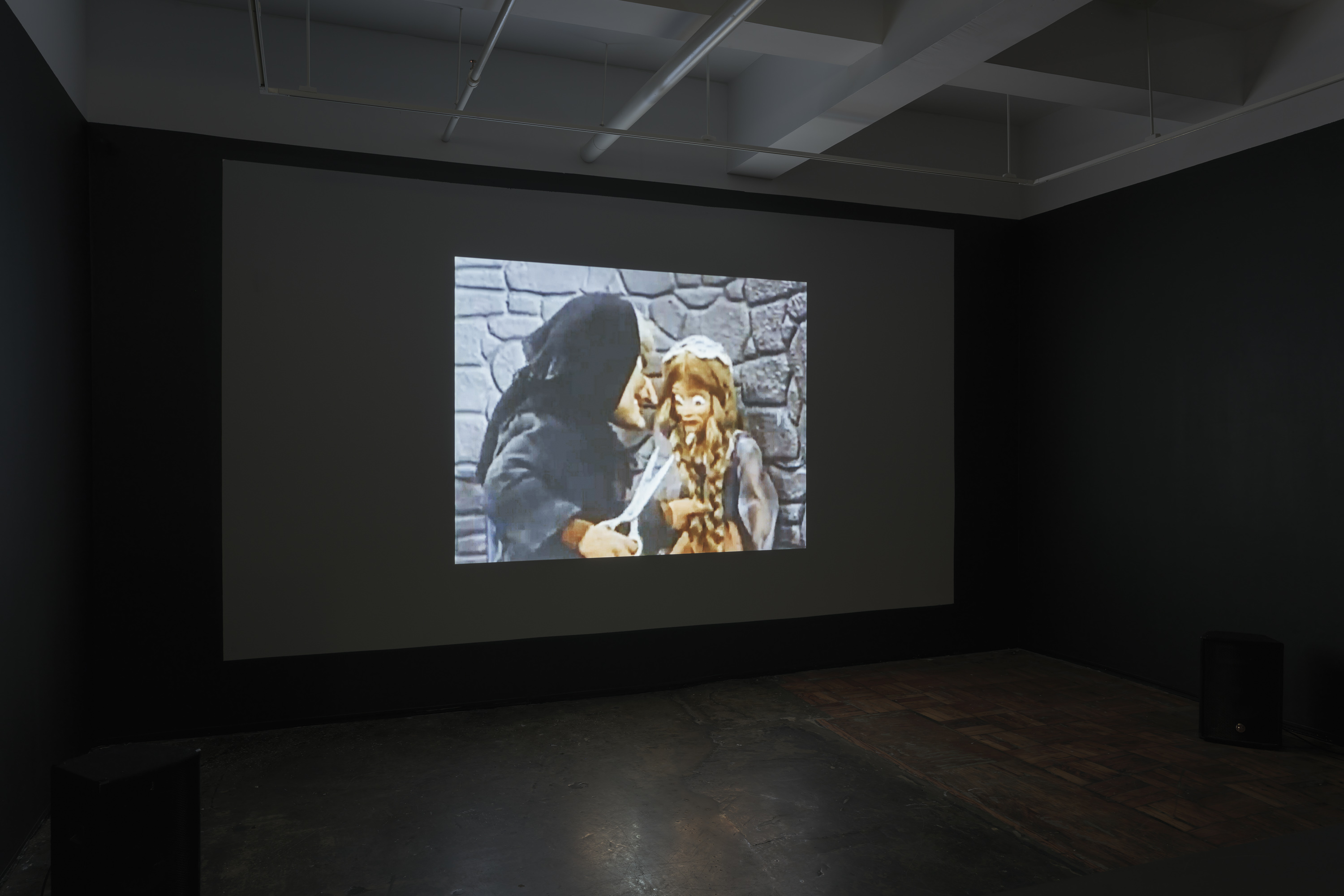 2/11 — THE HAIRCUT The Haircut reconstructs selected scenes from movies where female characters cut their hair or have their haircut unwillingly. Reasons range from pretending to be a man to compete in a horse race (National Velvet, 1944), embodying a feline aesthetic as a vigilant antiheroine (Catwoman, 2004), aligning with male military standards (GI Jane, 1997), to retaliation by classmates for being involved in a severe cyber-bullying case (We Not Naughty, 2012).The provided file hosts a ten-minute excerpt from the project. The full-scale work contains close to 600 scenes with an approximate duration of 18 hours, to be presented as a single-channel video installation.Video, 18 hours, 2018-2020. Installation images at AIR gallery by Sebastian Bach