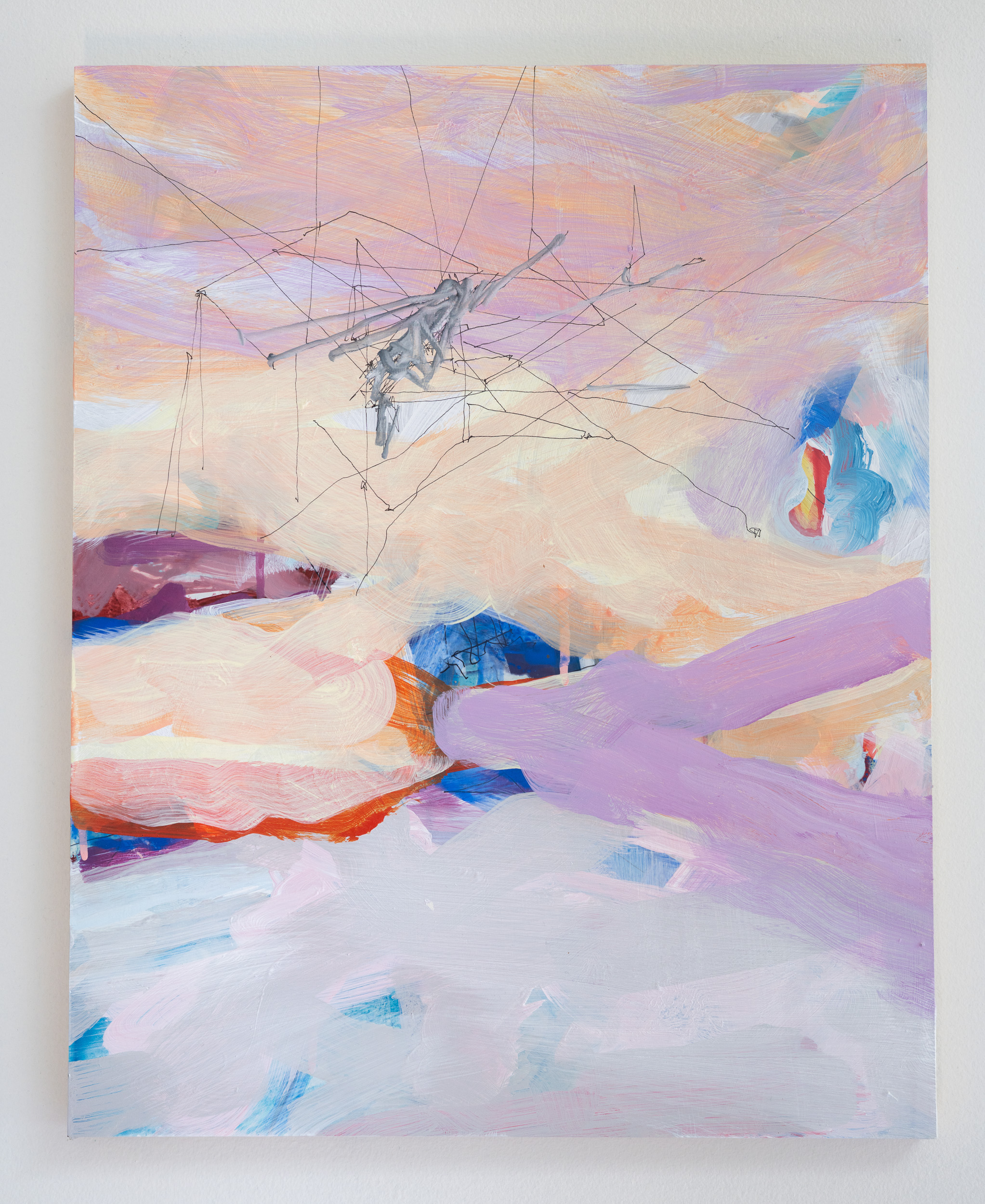 2024, acrylic and ink on panel, 20 x 16 inches