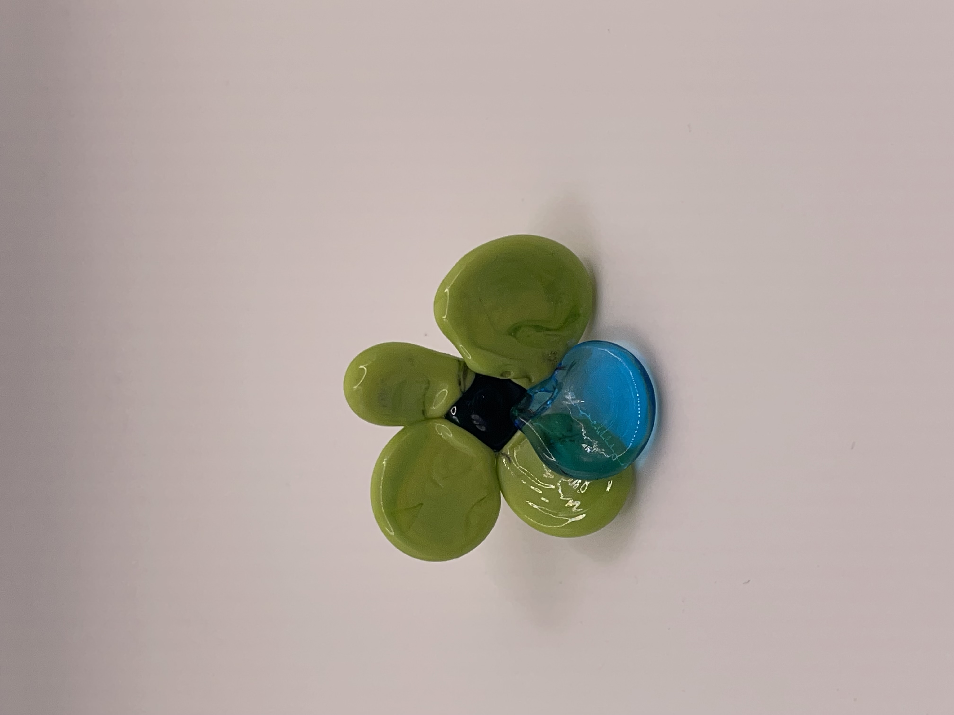 Flower Lapel Pin, Glass