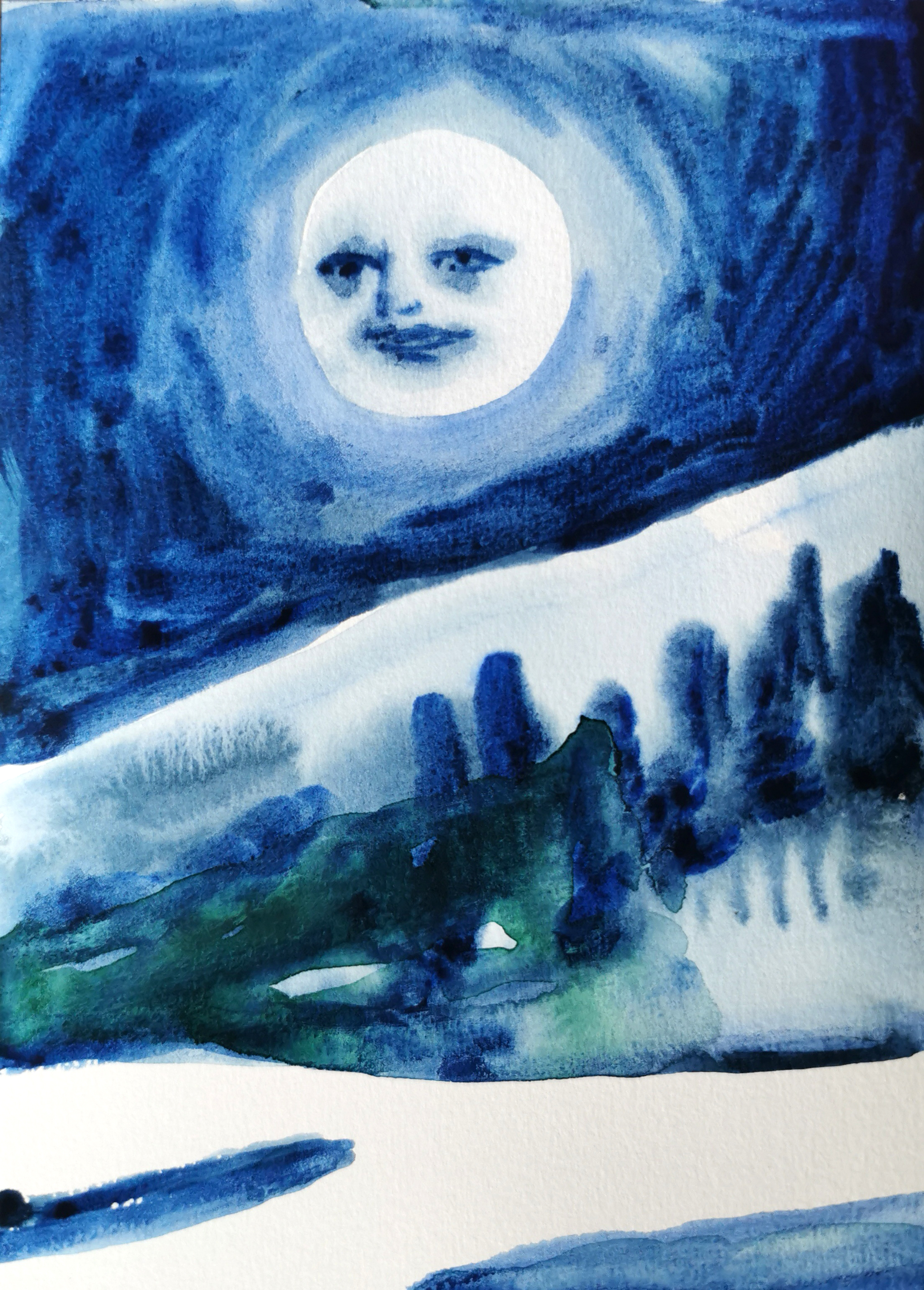 Full moon, 21/14 cm
