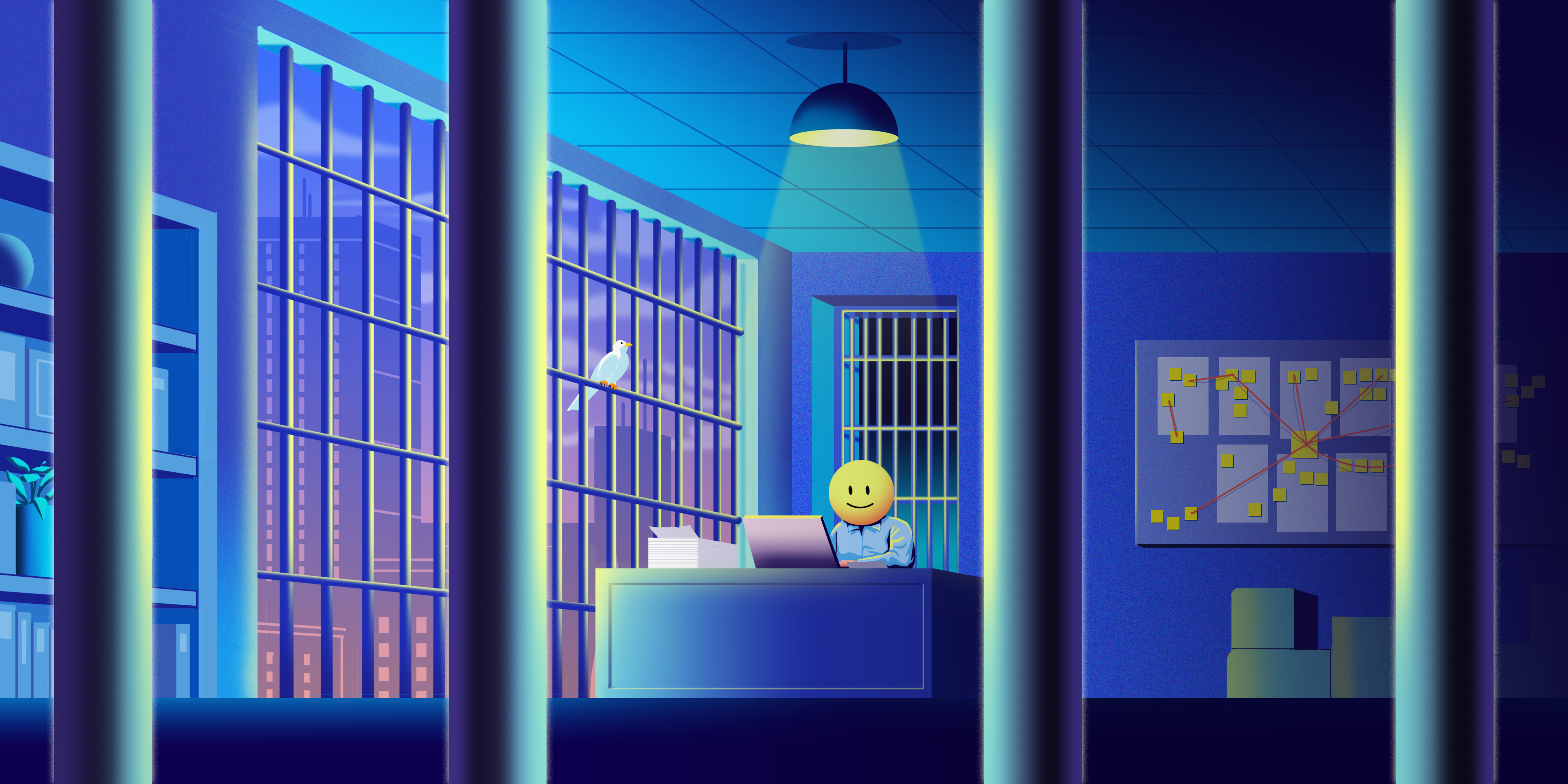 How Hustle Culture Got America Addicted to Work - Illustration by Glenn Harvey