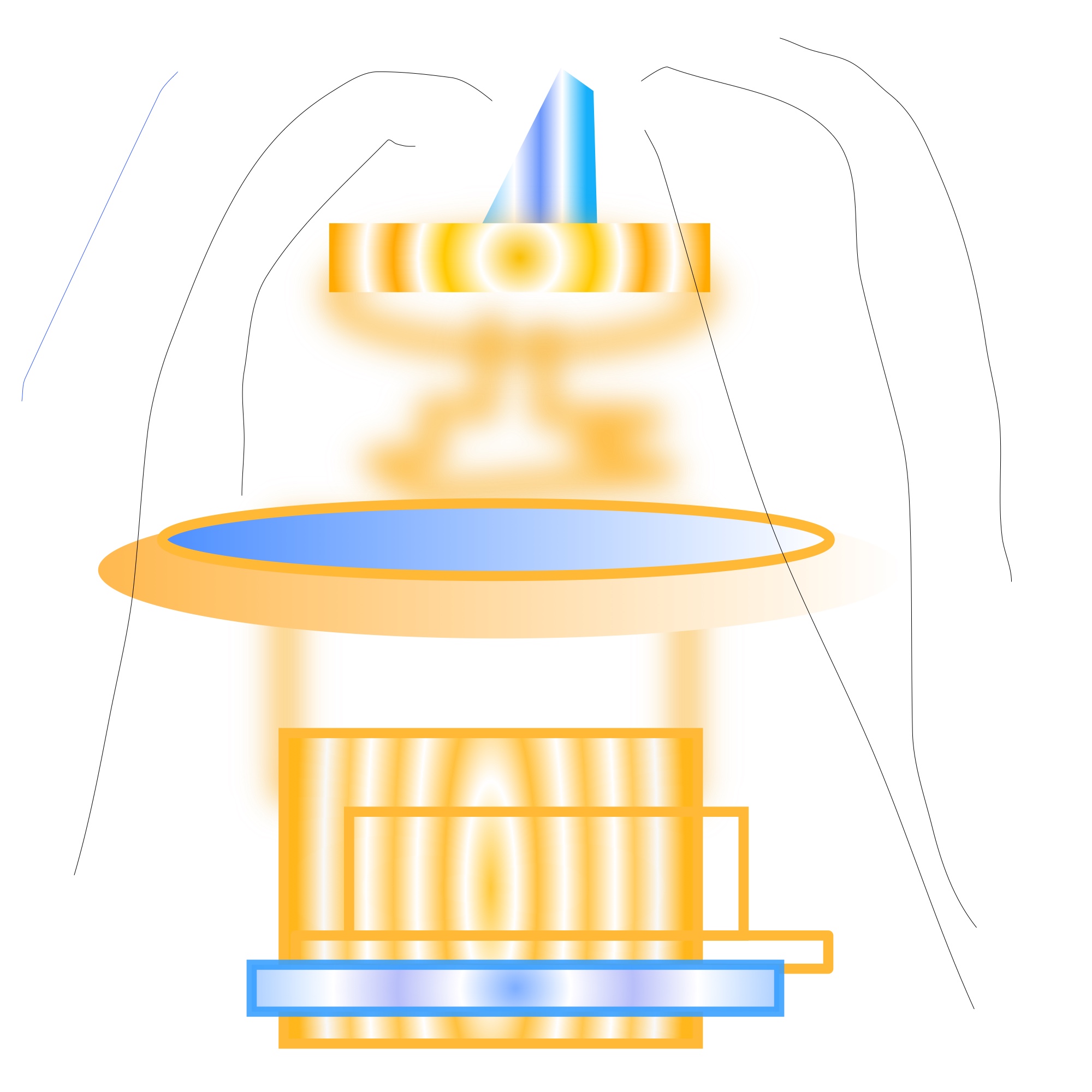 「 a Gold Fountain in the central of Park 」