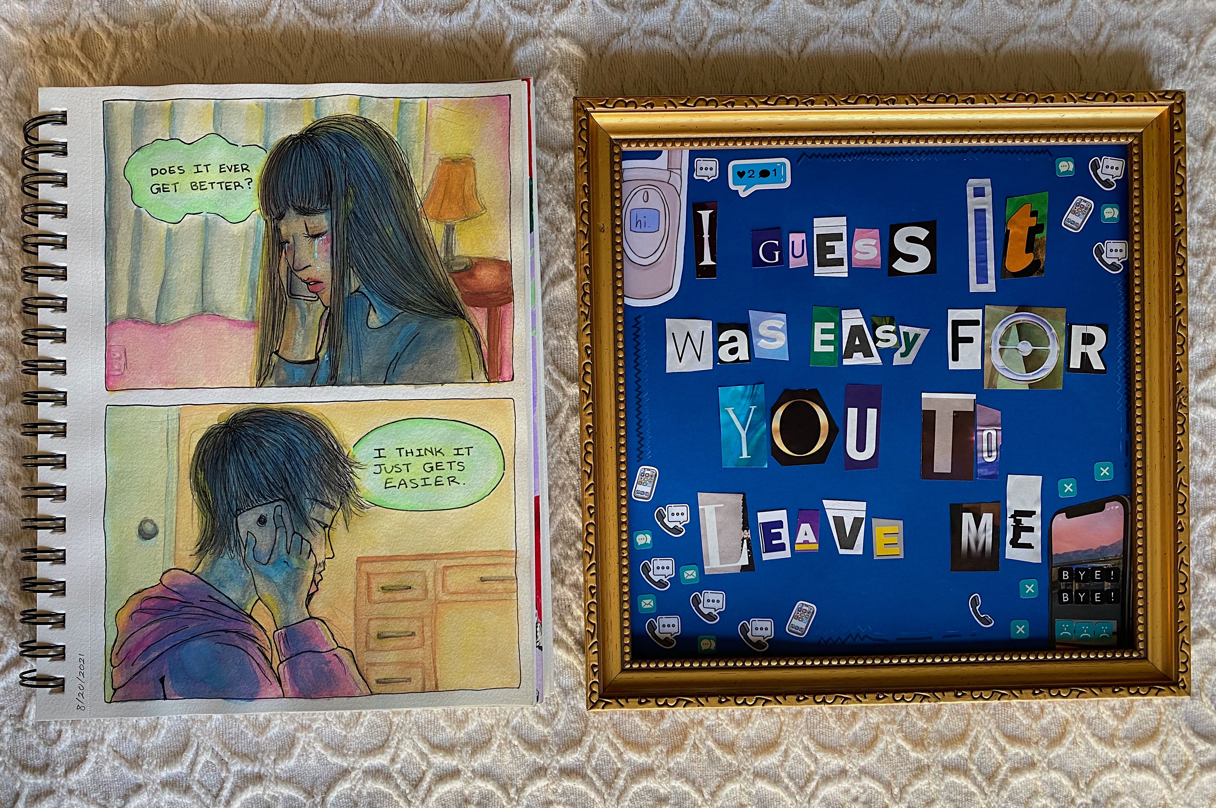 2021 watercolor inspired 2022 collage response