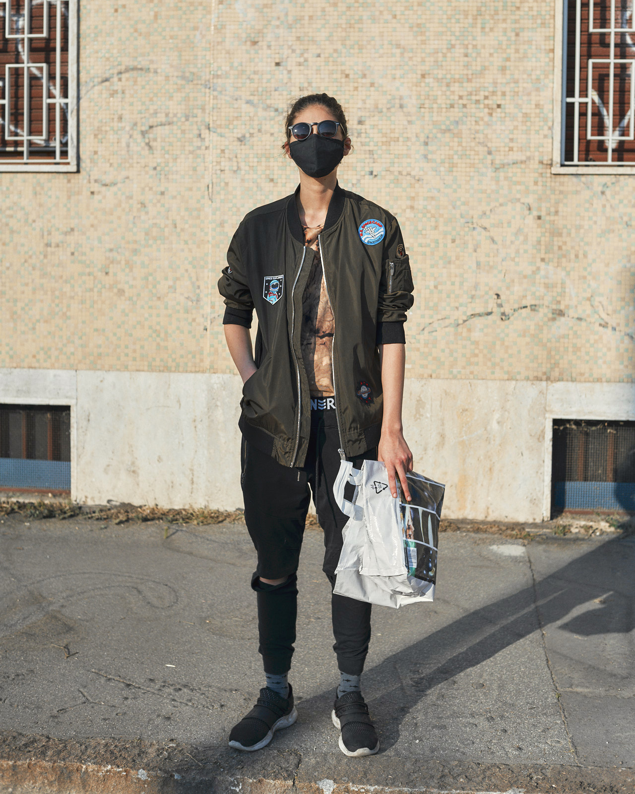 Young Woman With Shopping Bag, Milano, April 2020