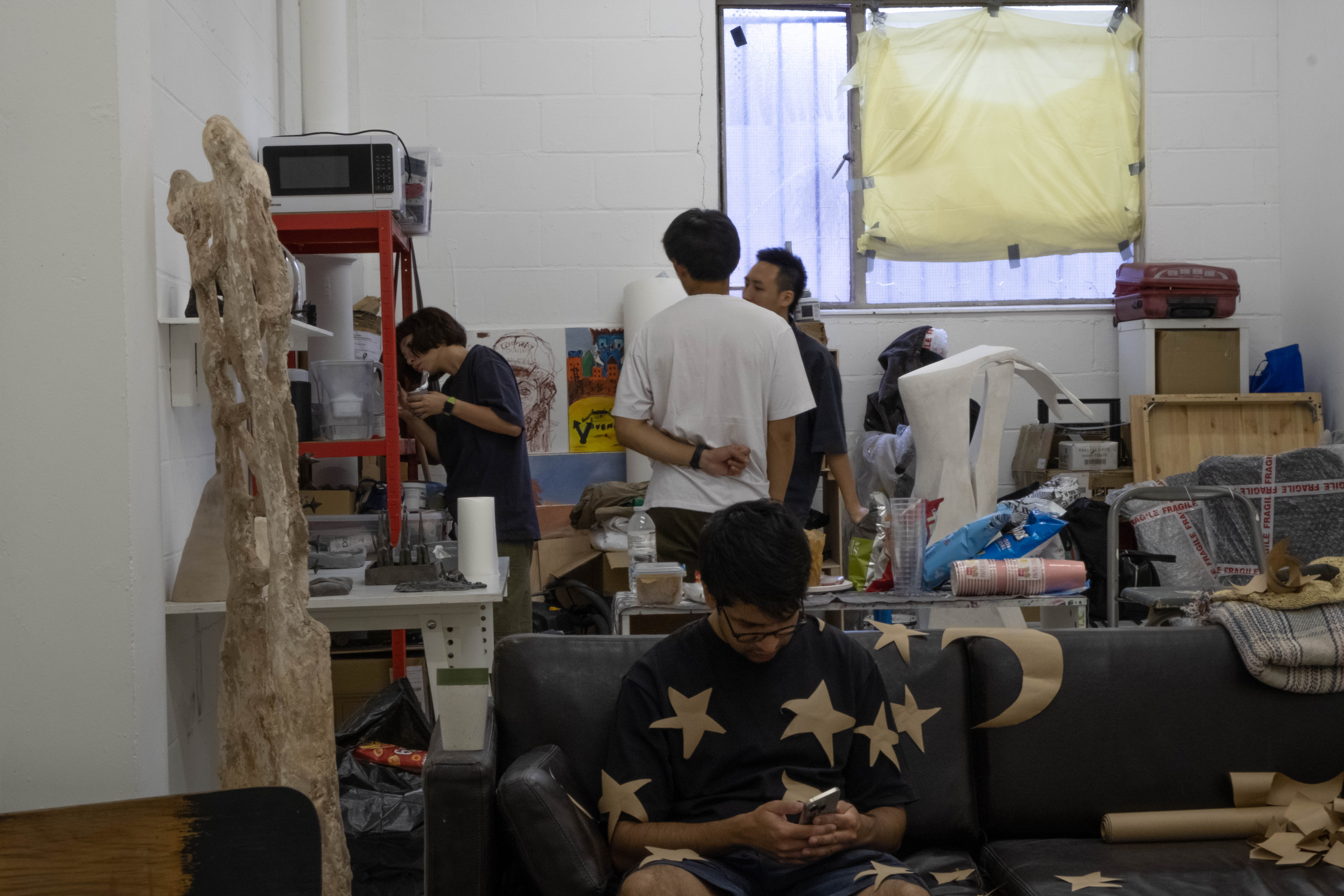 AT ARTIST'S STUDIO FOR A HAUSU(-INSPIRED) PARTY, HOSTED KINDLY BY POLAM CHAN (ALL WORKS BY HIM)