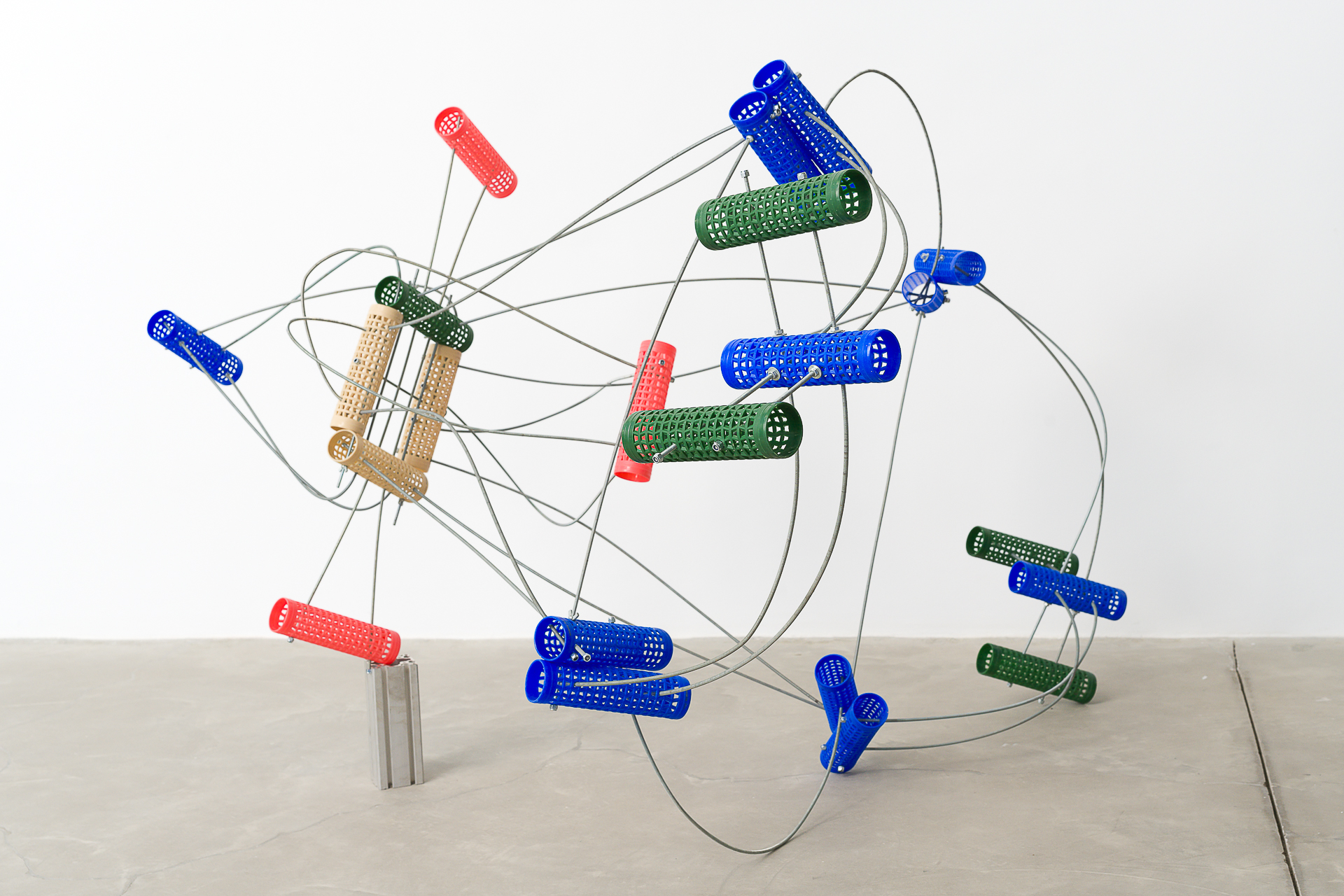 M27, Work on Thread Spools and Thread Rods, 125x110x200cm, 2024
