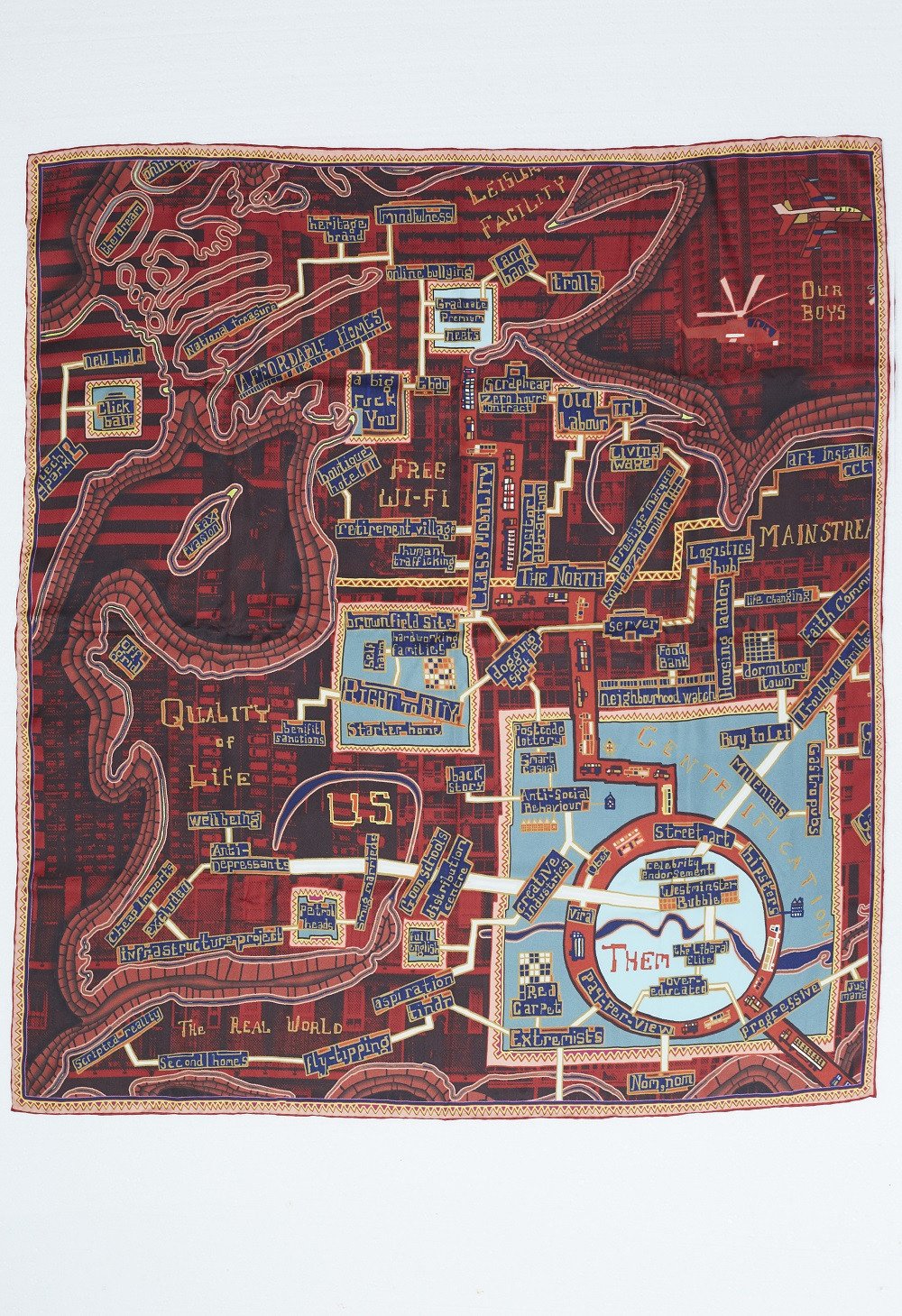 Red Carpet, Silk Scarf, Serpentine, 2017