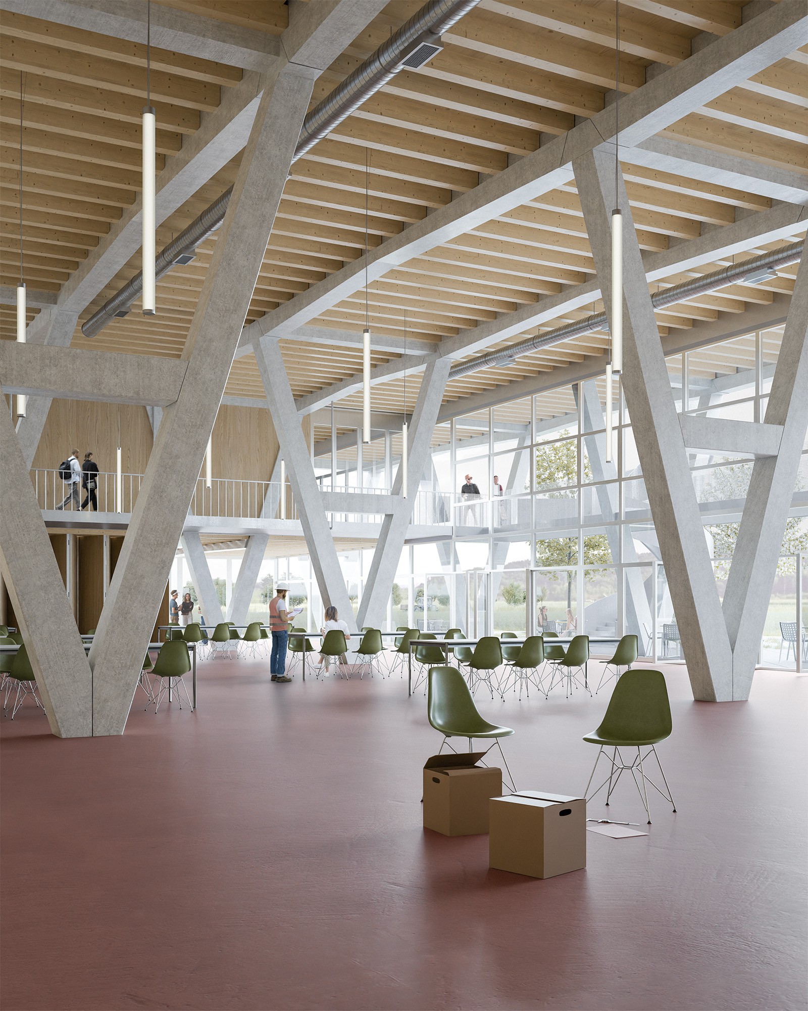 Berufsbildungscampus Ostschweiz, Sulgen / Wettbewerb / BDE Architekten