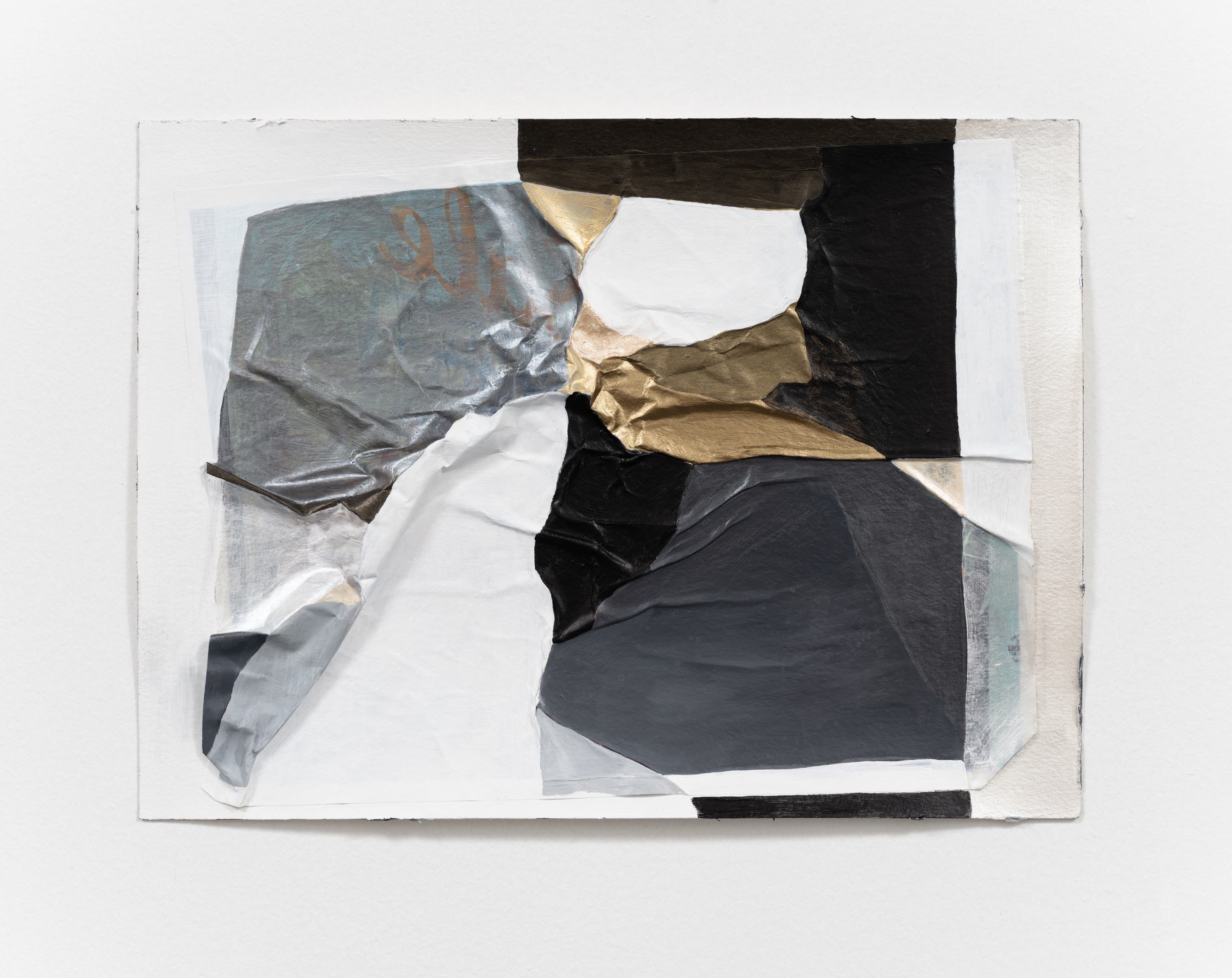 Page 4, 2023, 9 x 12 in, Acrylic and printed photograph on Arches paper