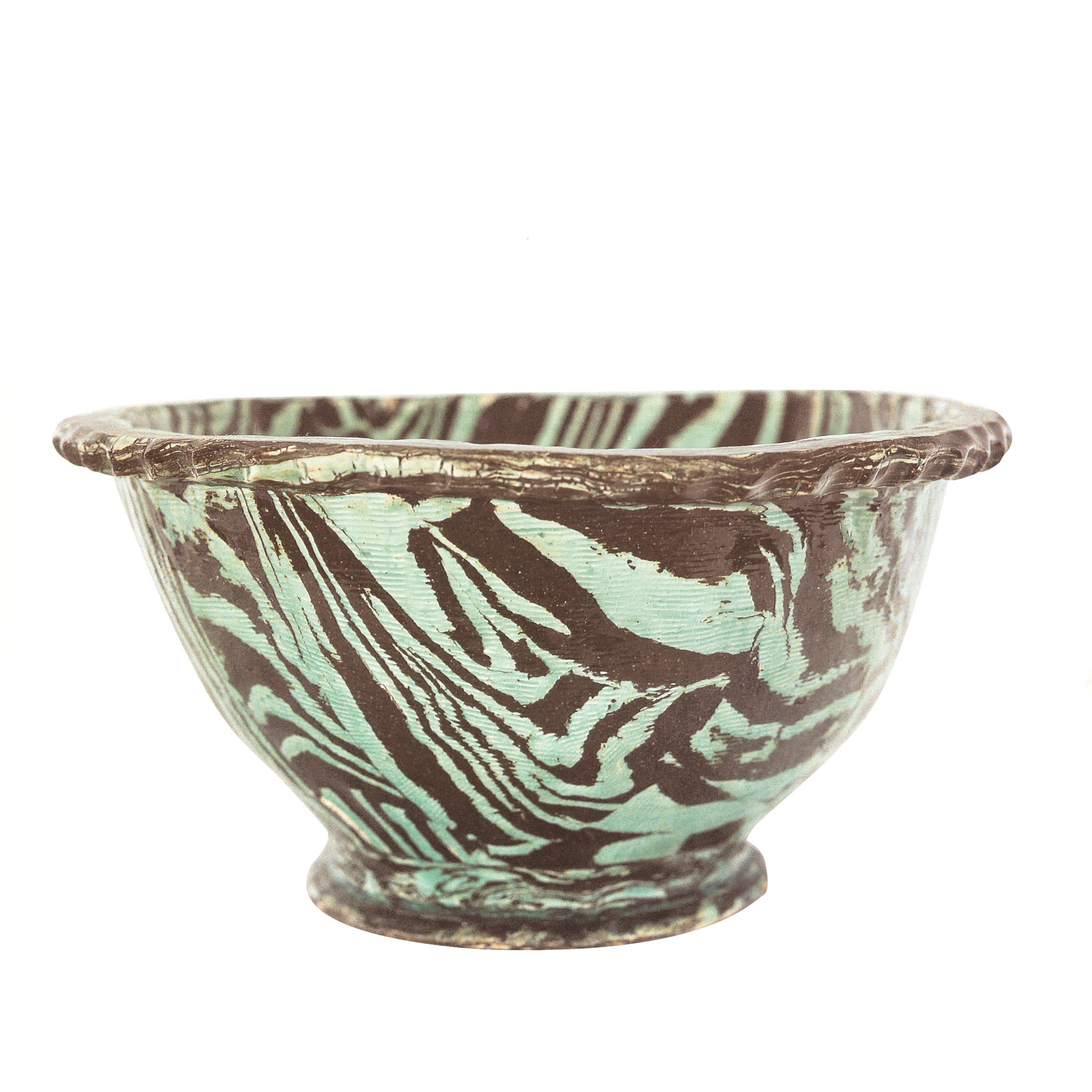 Marbled bowl, c1990Glazed ceramic stonewareDiameter 26cm