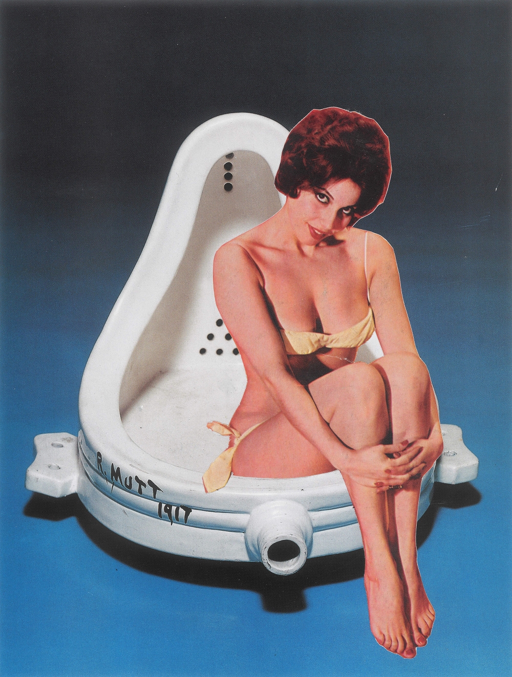 Bathing in the Fountain, 2014, photomontage, 23 x 31 cm