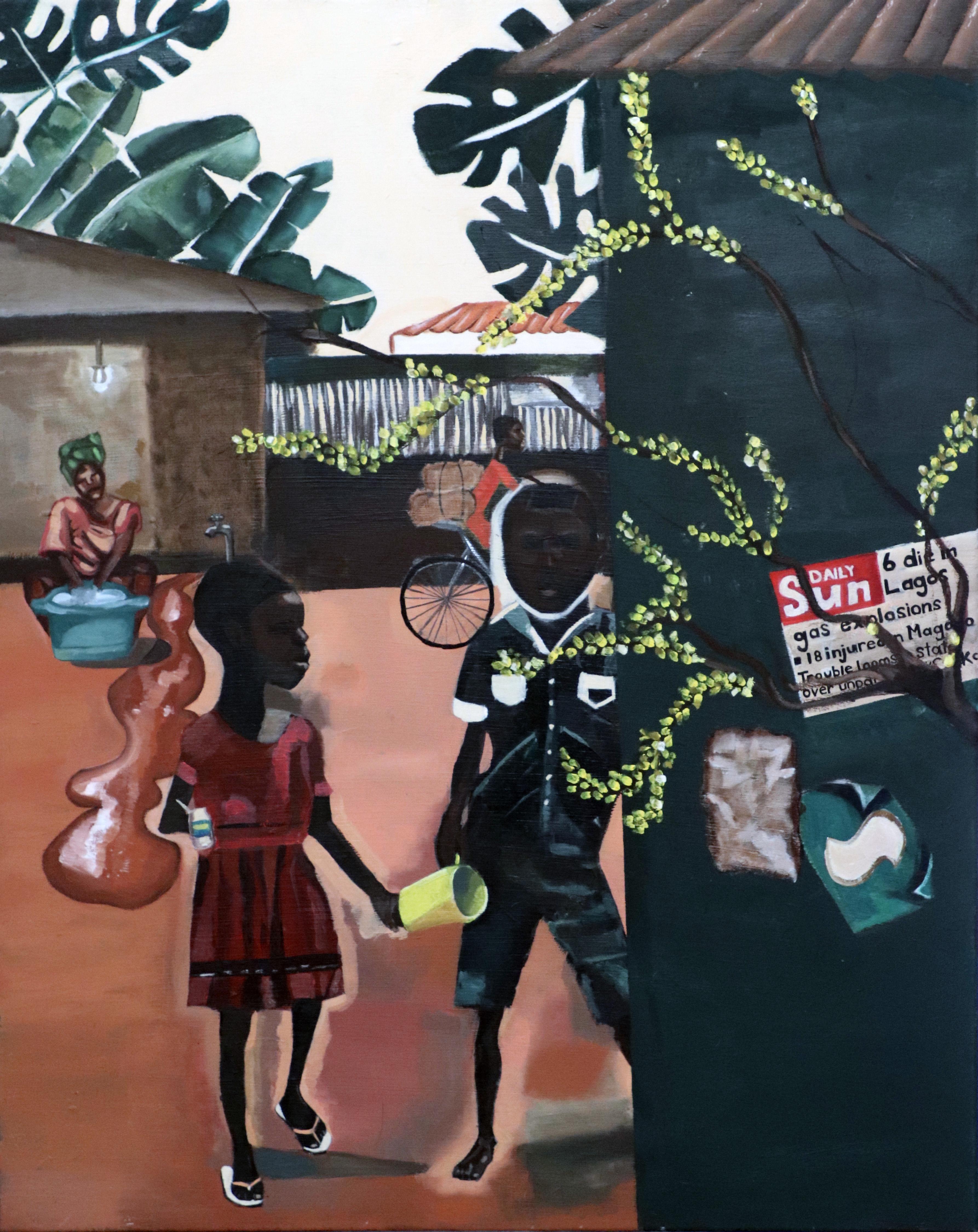 Umu Mara Mma, (2018) Acrylic on Canvas, 24 in. x 36 in.